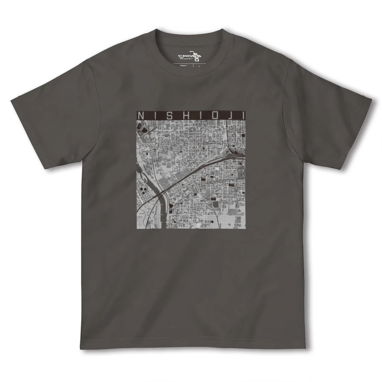 【西大路(京都府)】地図柄ヘビーウェイトTシャツ