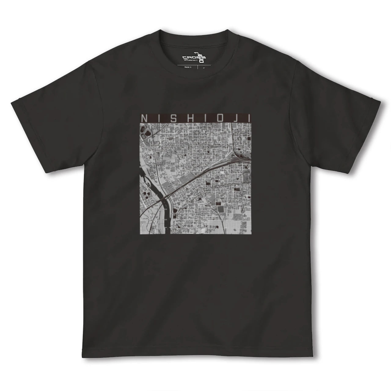 【西大路(京都府)】地図柄ヘビーウェイトTシャツ