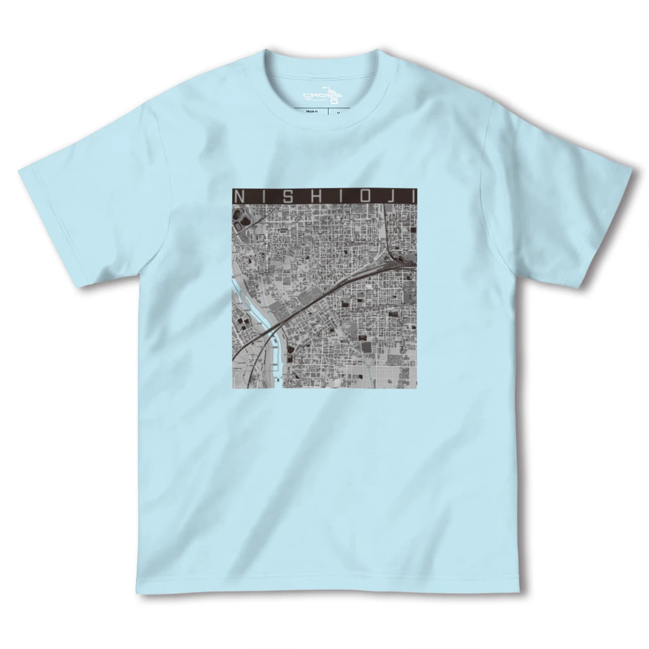 【西大路(京都府)】地図柄ヘビーウェイトTシャツ