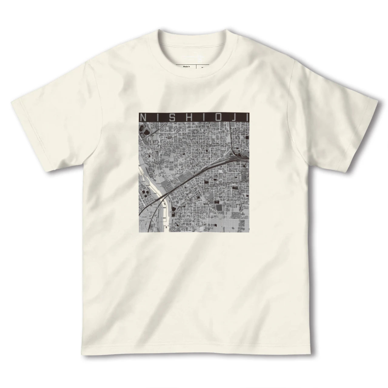 【西大路(京都府)】地図柄ヘビーウェイトTシャツ