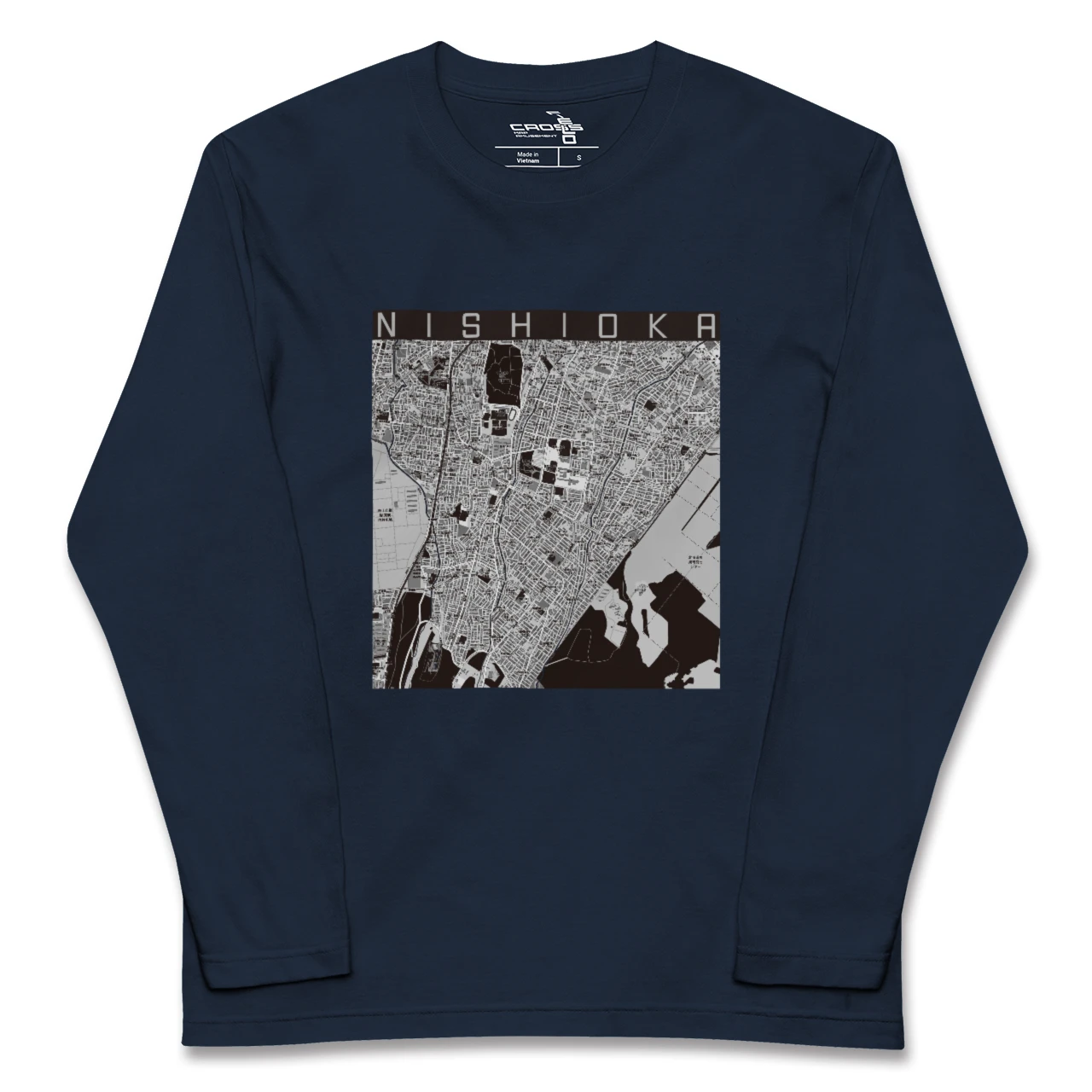 【西岡(北海道)】地図柄ロングスリーブTシャツ