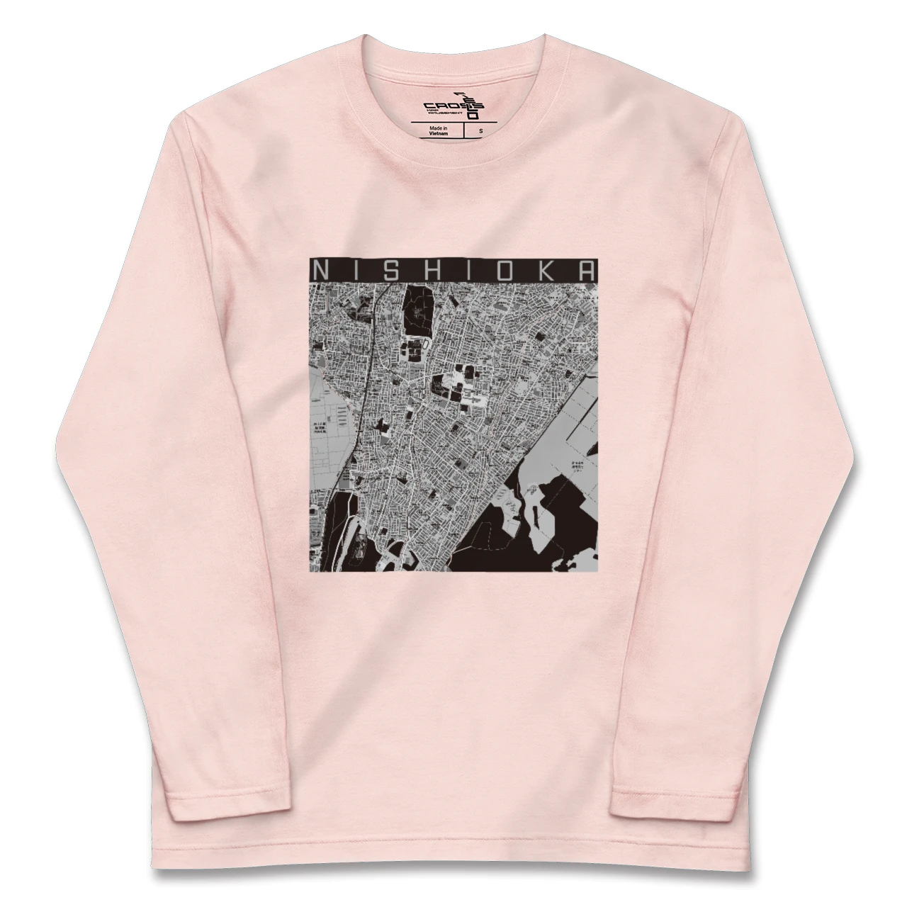 【西岡(北海道)】地図柄ロングスリーブTシャツ