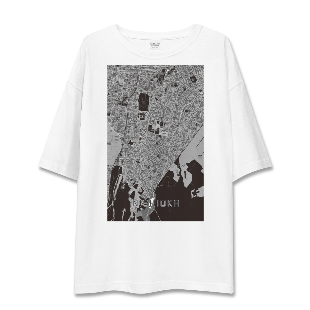 【西岡(北海道)】地図柄ビッグシルエットTシャツ