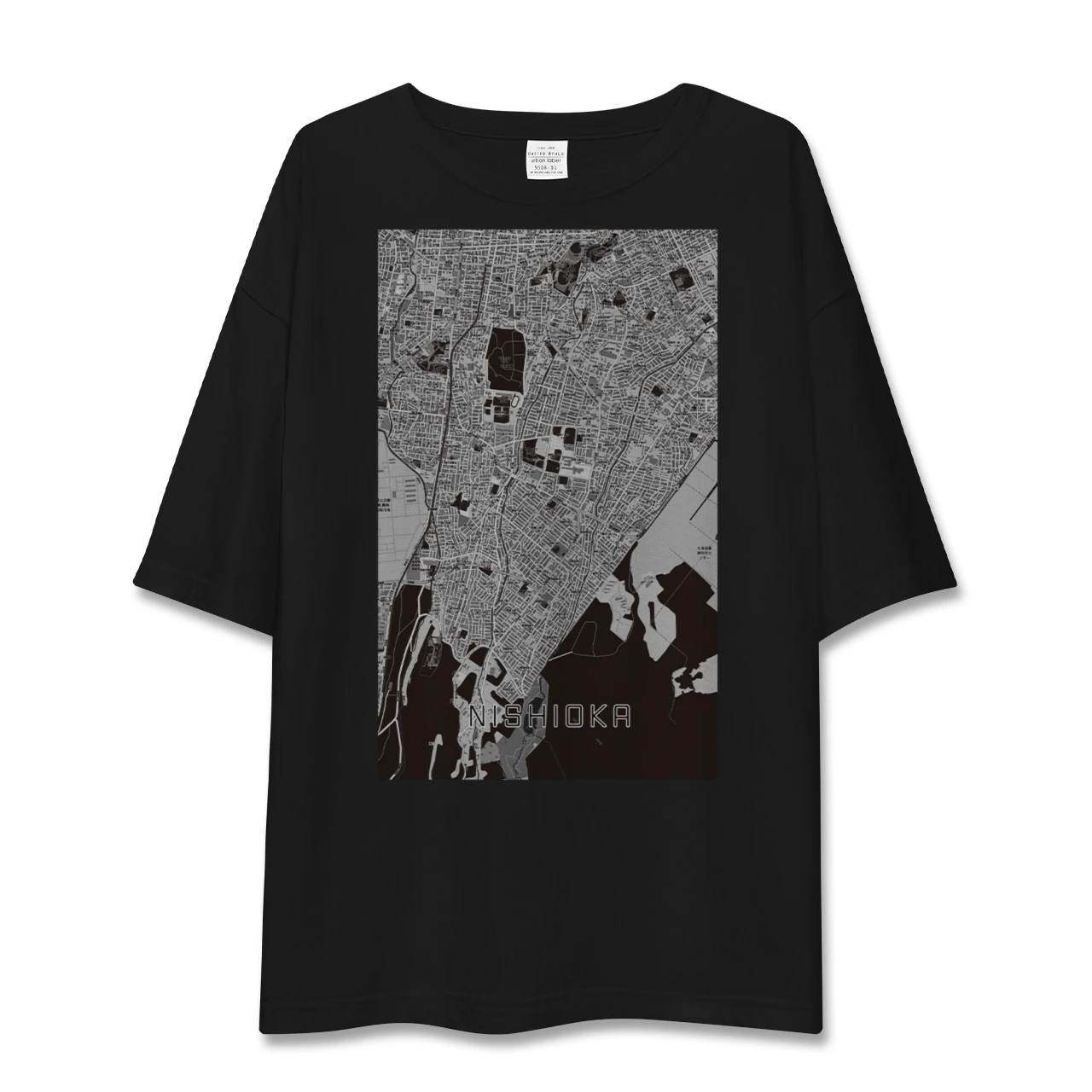 【西岡(北海道)】地図柄ビッグシルエットTシャツ