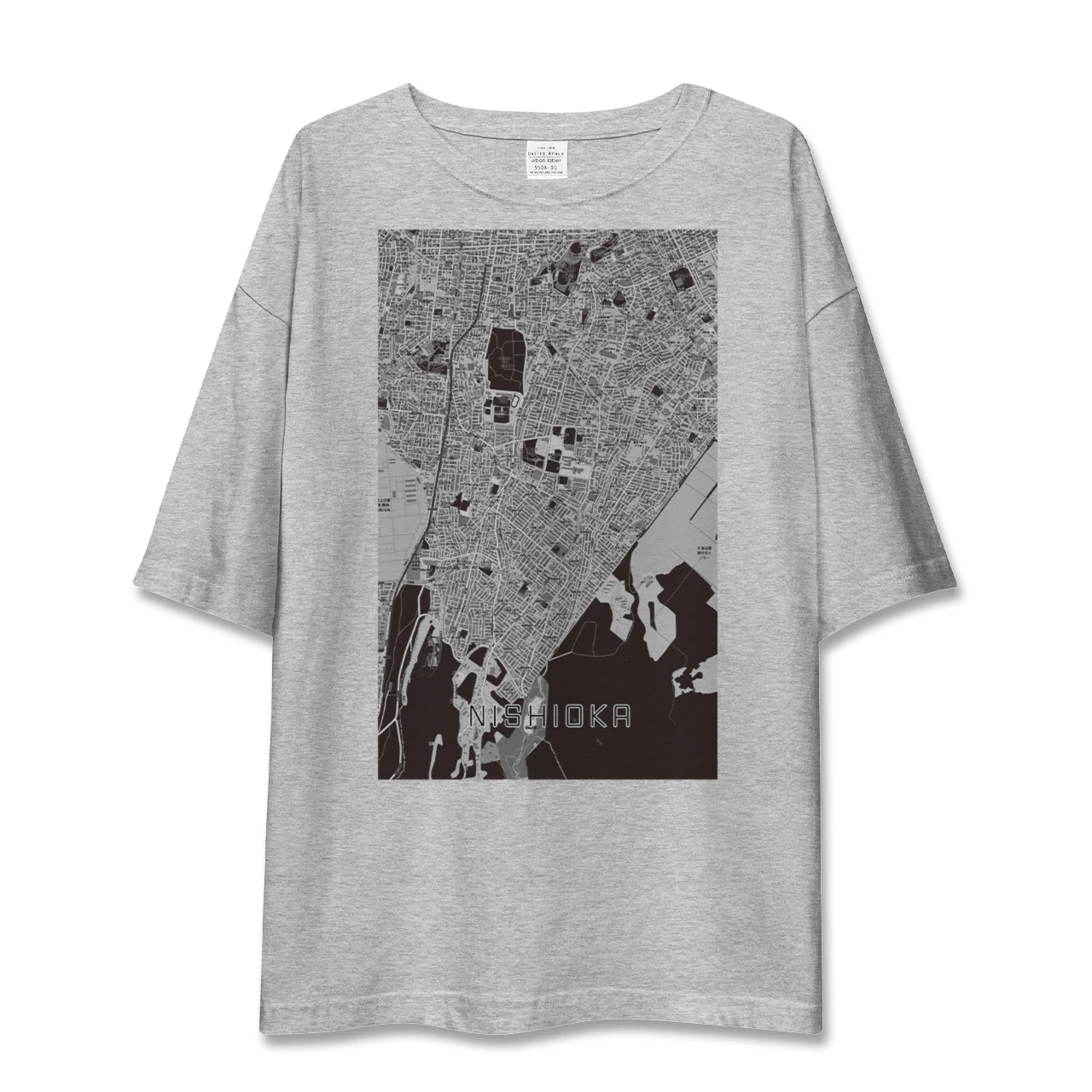 【西岡(北海道)】地図柄ビッグシルエットTシャツ