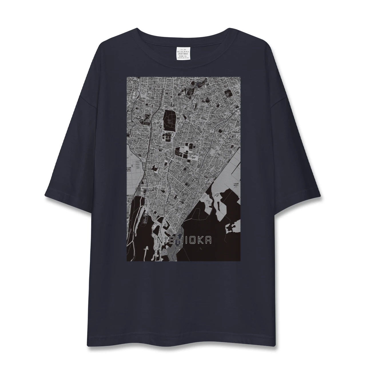 【西岡(北海道)】地図柄ビッグシルエットTシャツ