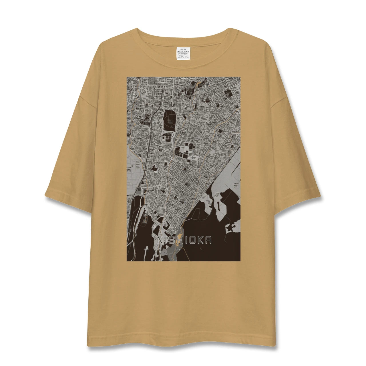 【西岡(北海道)】地図柄ビッグシルエットTシャツ