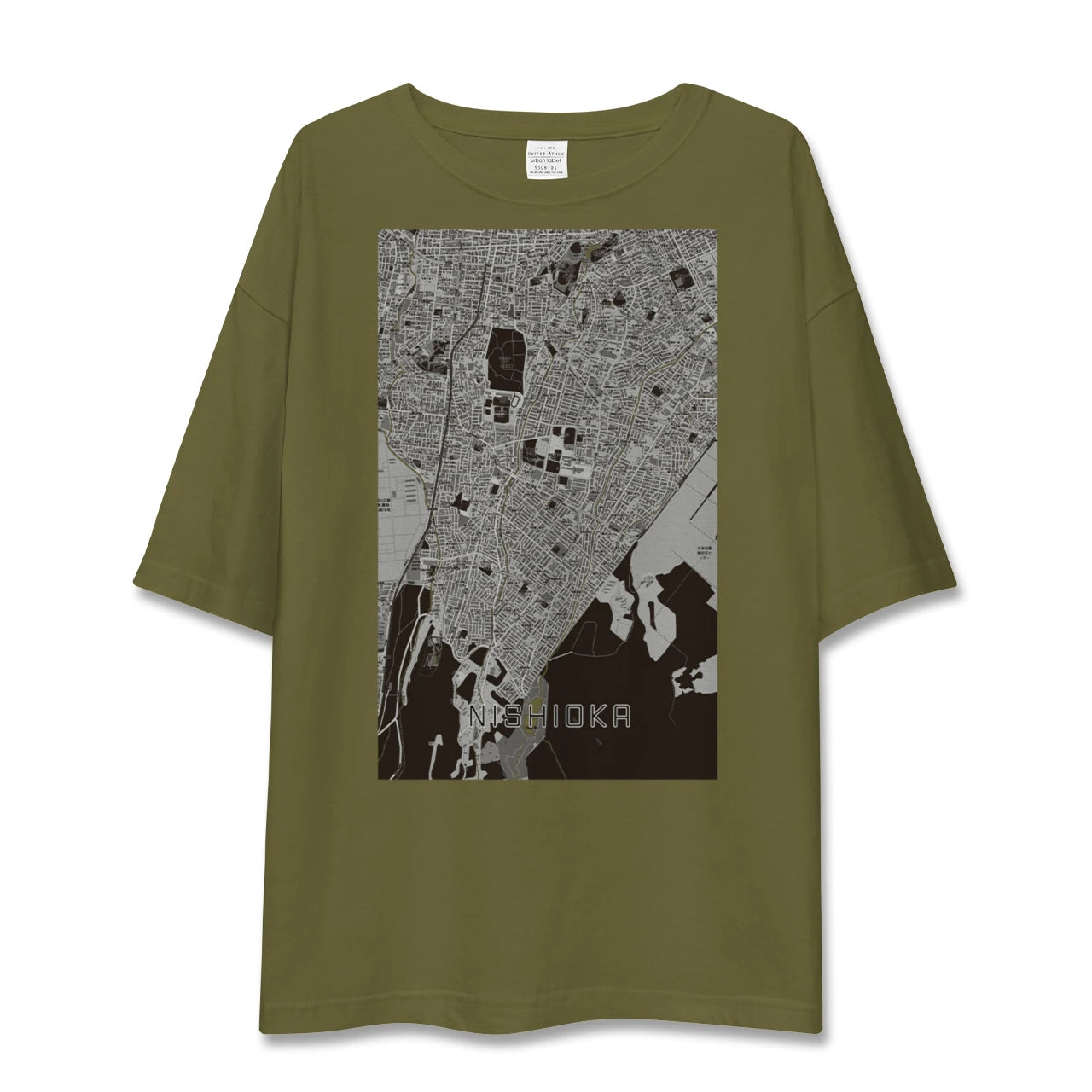 【西岡(北海道)】地図柄ビッグシルエットTシャツ