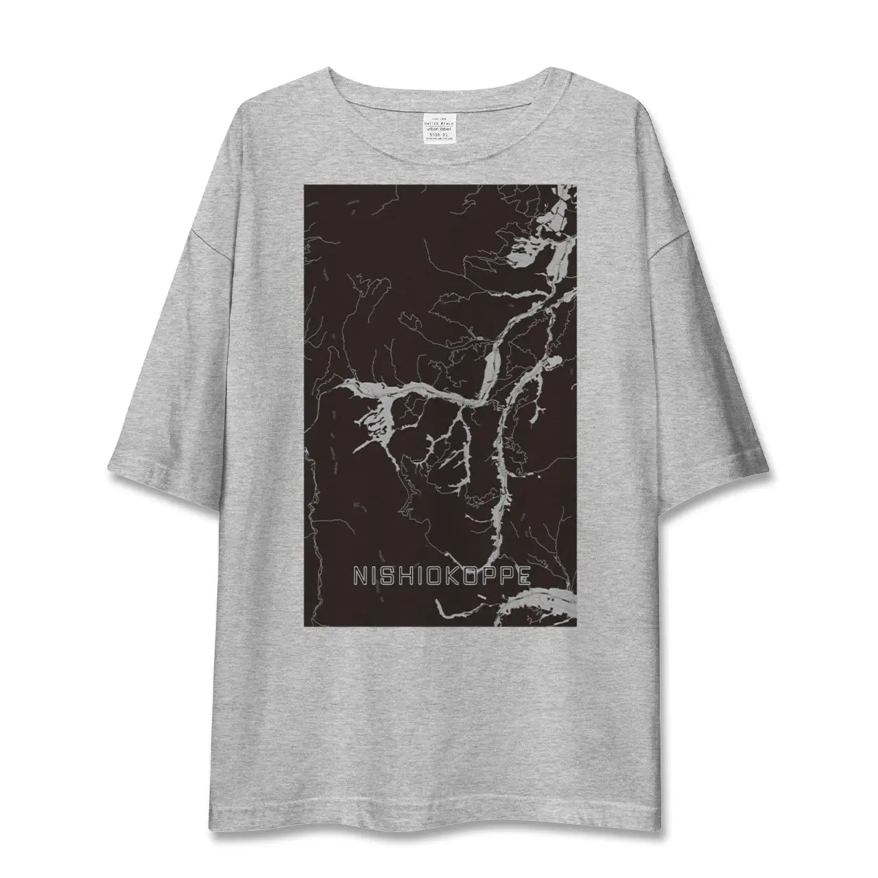 【西興部(北海道)】地図柄ビッグシルエットTシャツ