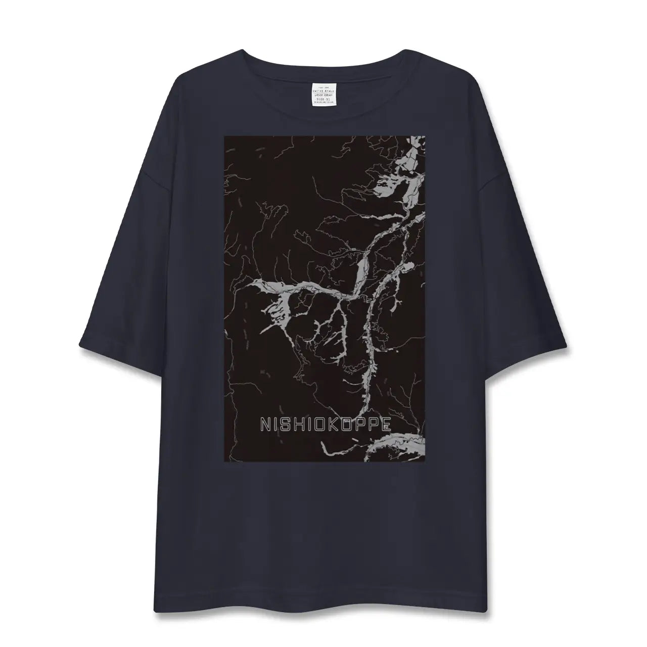 【西興部(北海道)】地図柄ビッグシルエットTシャツ