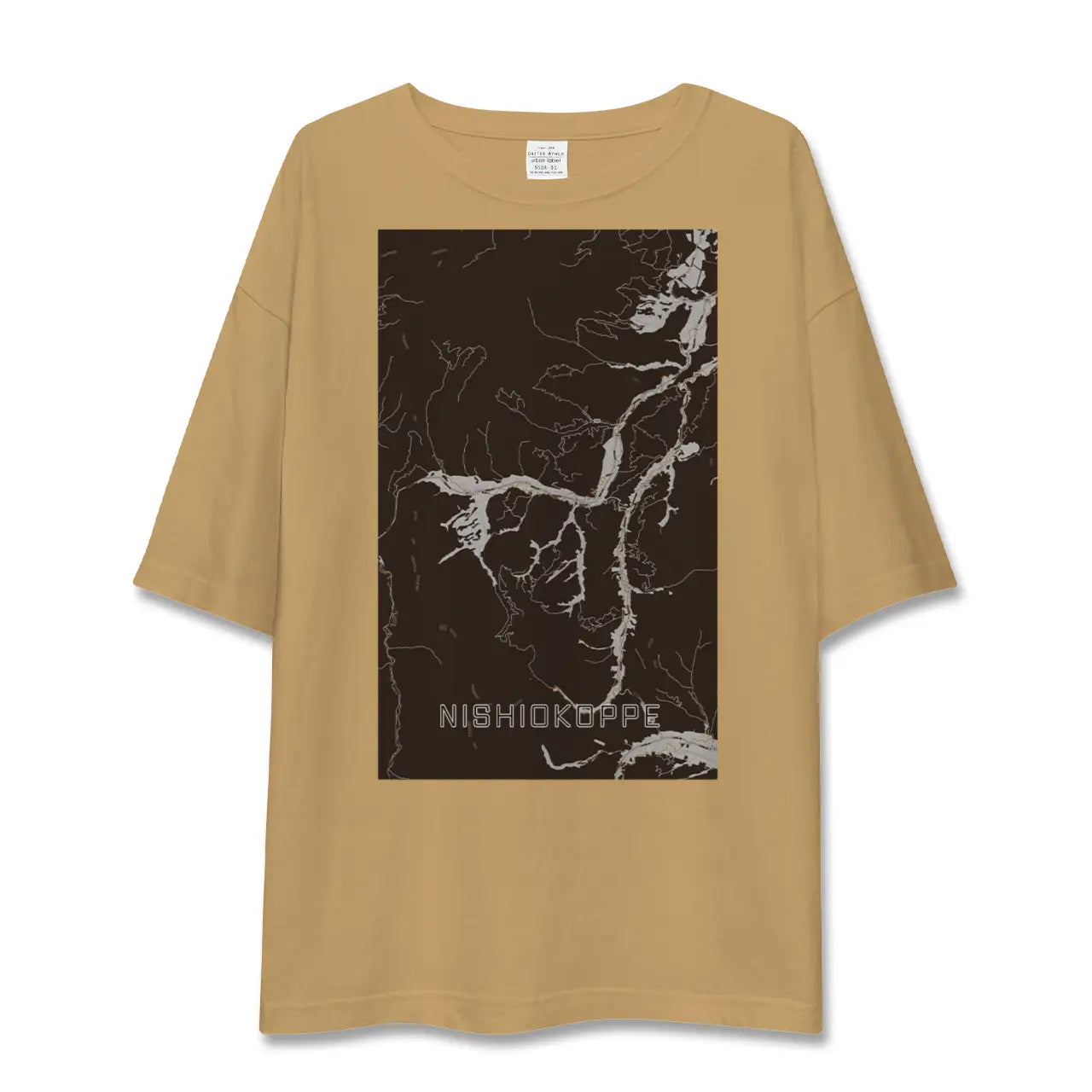 【西興部(北海道)】地図柄ビッグシルエットTシャツ