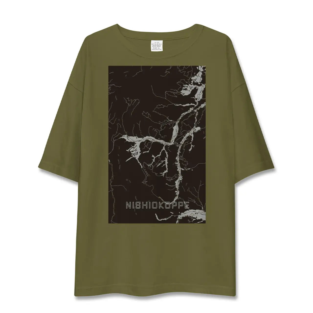 【西興部(北海道)】地図柄ビッグシルエットTシャツ