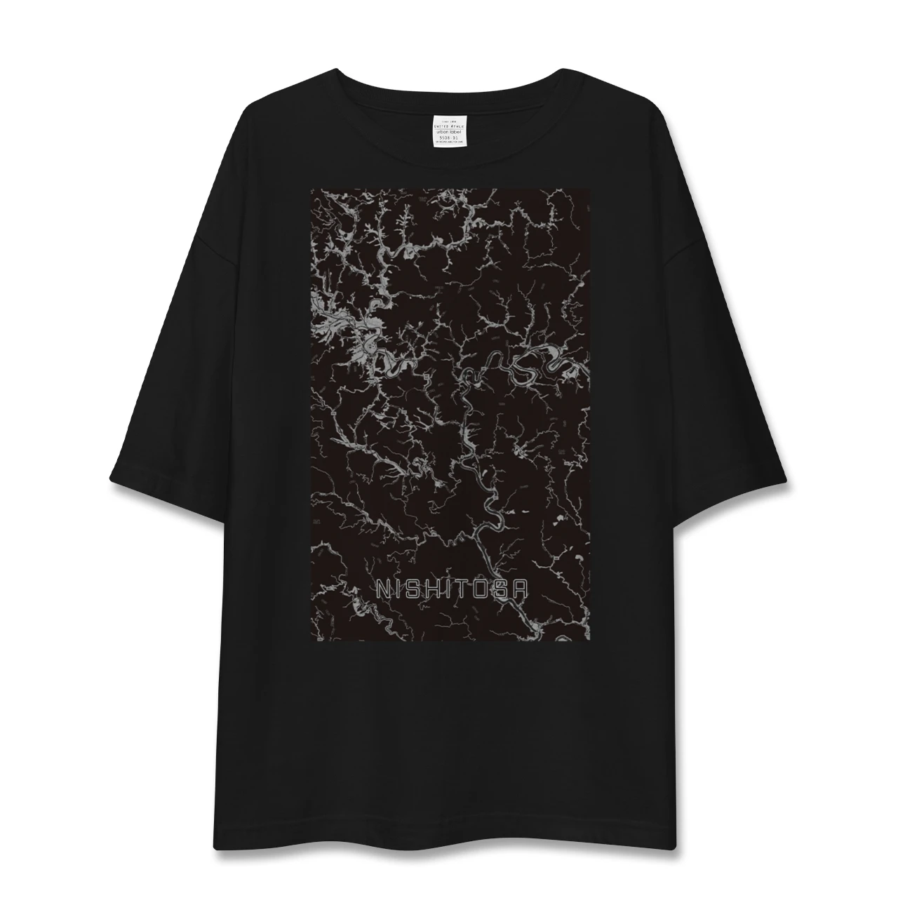 【西土佐(高知県)】地図柄ビッグシルエットTシャツ