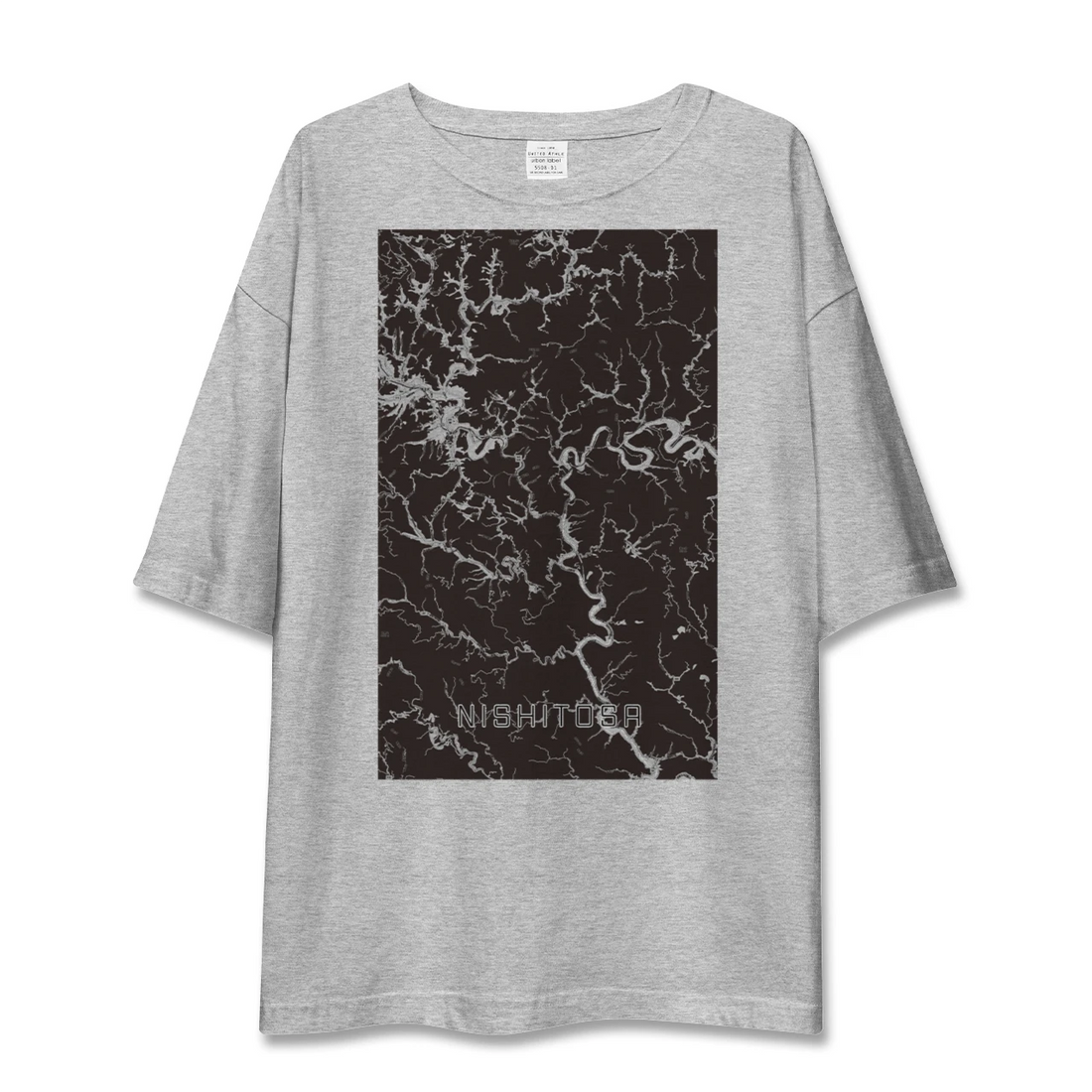 【西土佐(高知県)】地図柄ビッグシルエットTシャツ