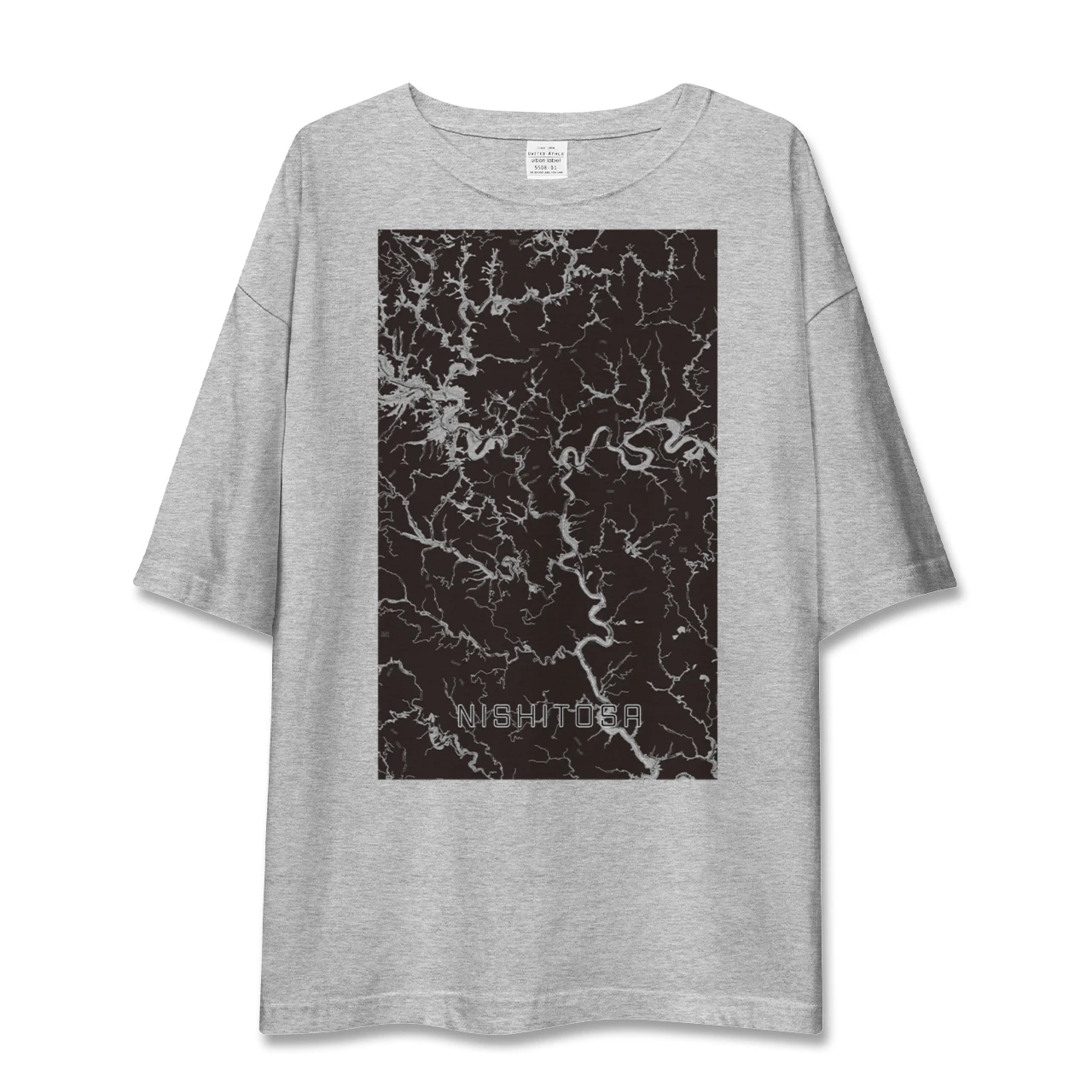 【西土佐(高知県)】地図柄ビッグシルエットTシャツ
