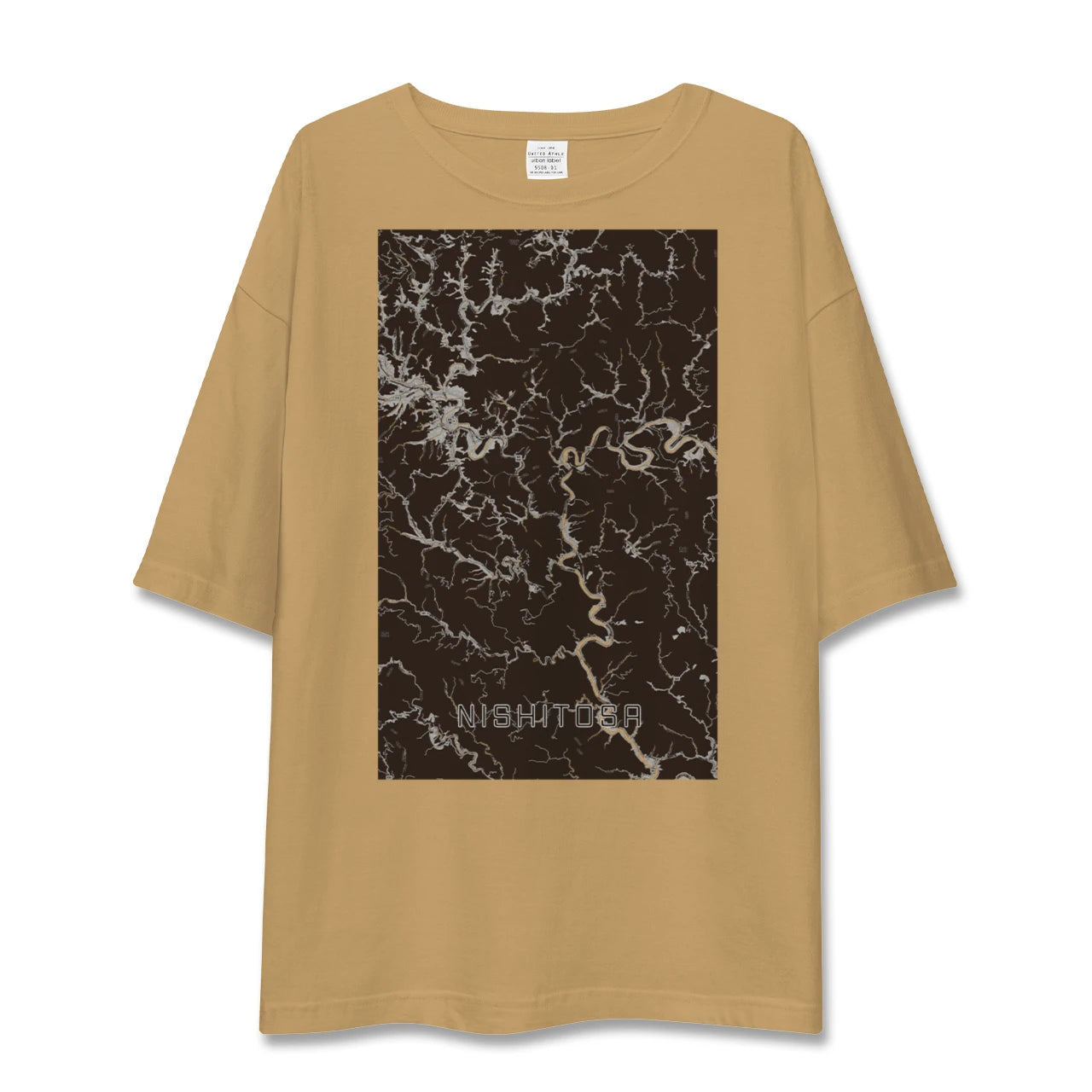 【西土佐(高知県)】地図柄ビッグシルエットTシャツ