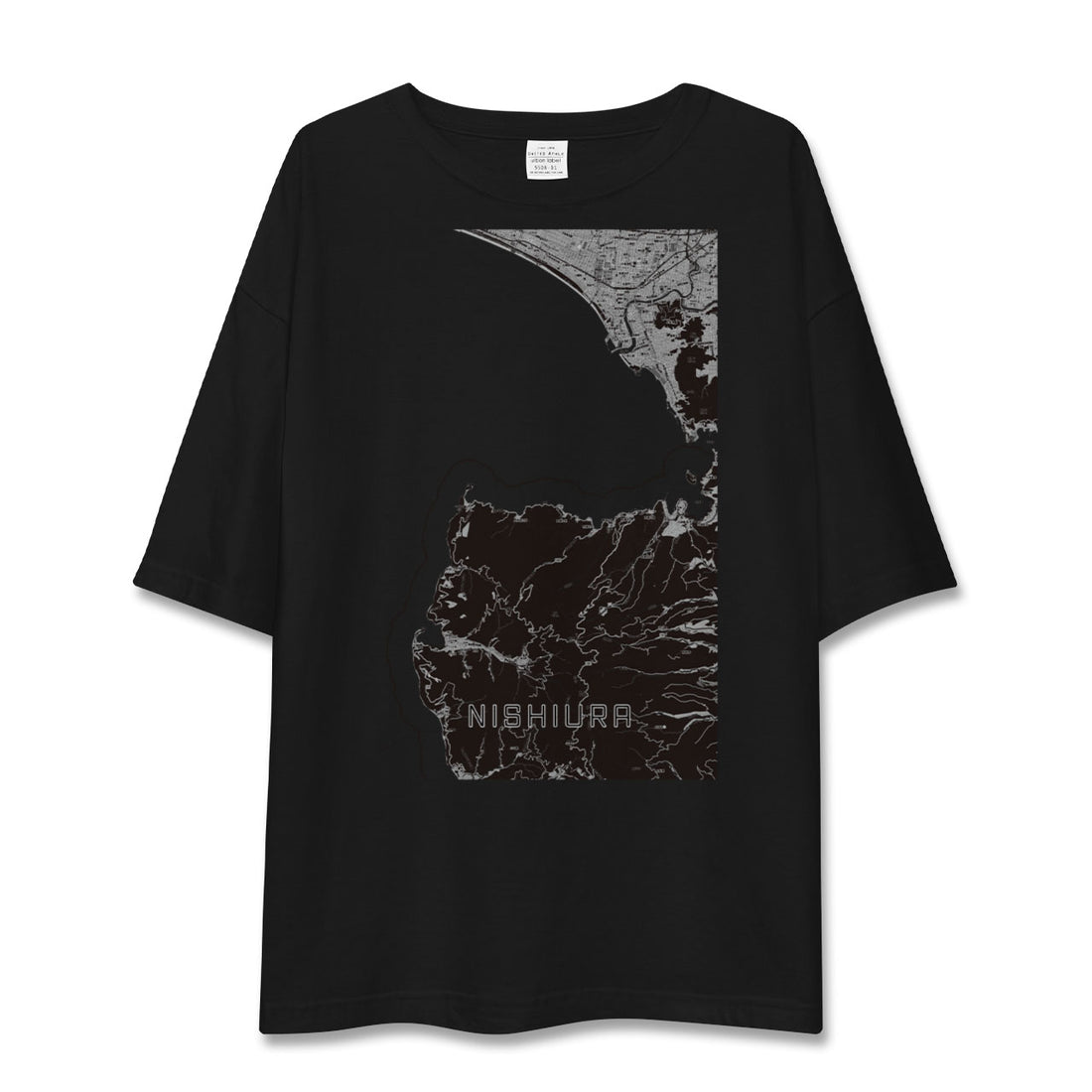 【西浦(静岡県)】地図柄ビッグシルエットTシャツ