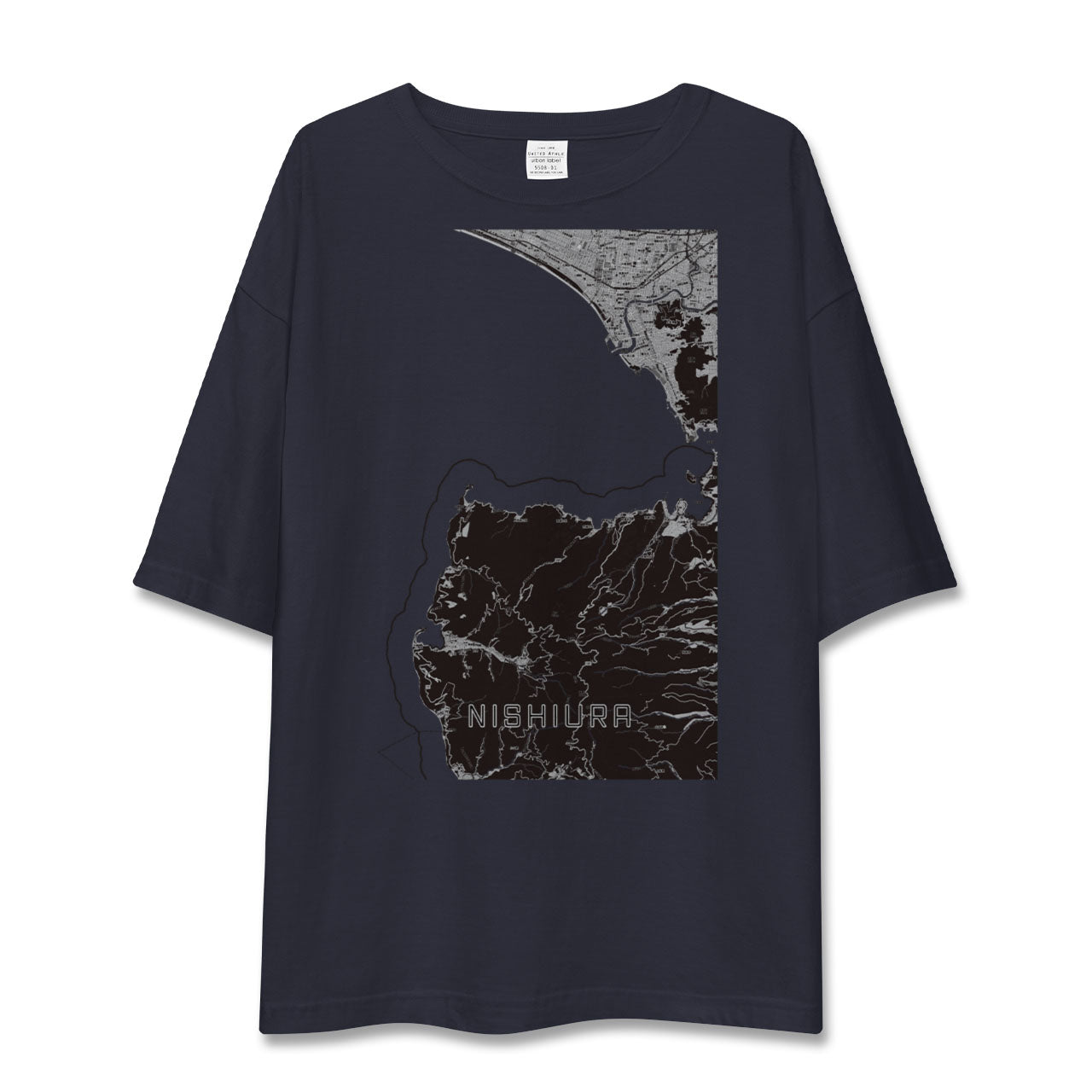 【西浦(静岡県)】地図柄ビッグシルエットTシャツ