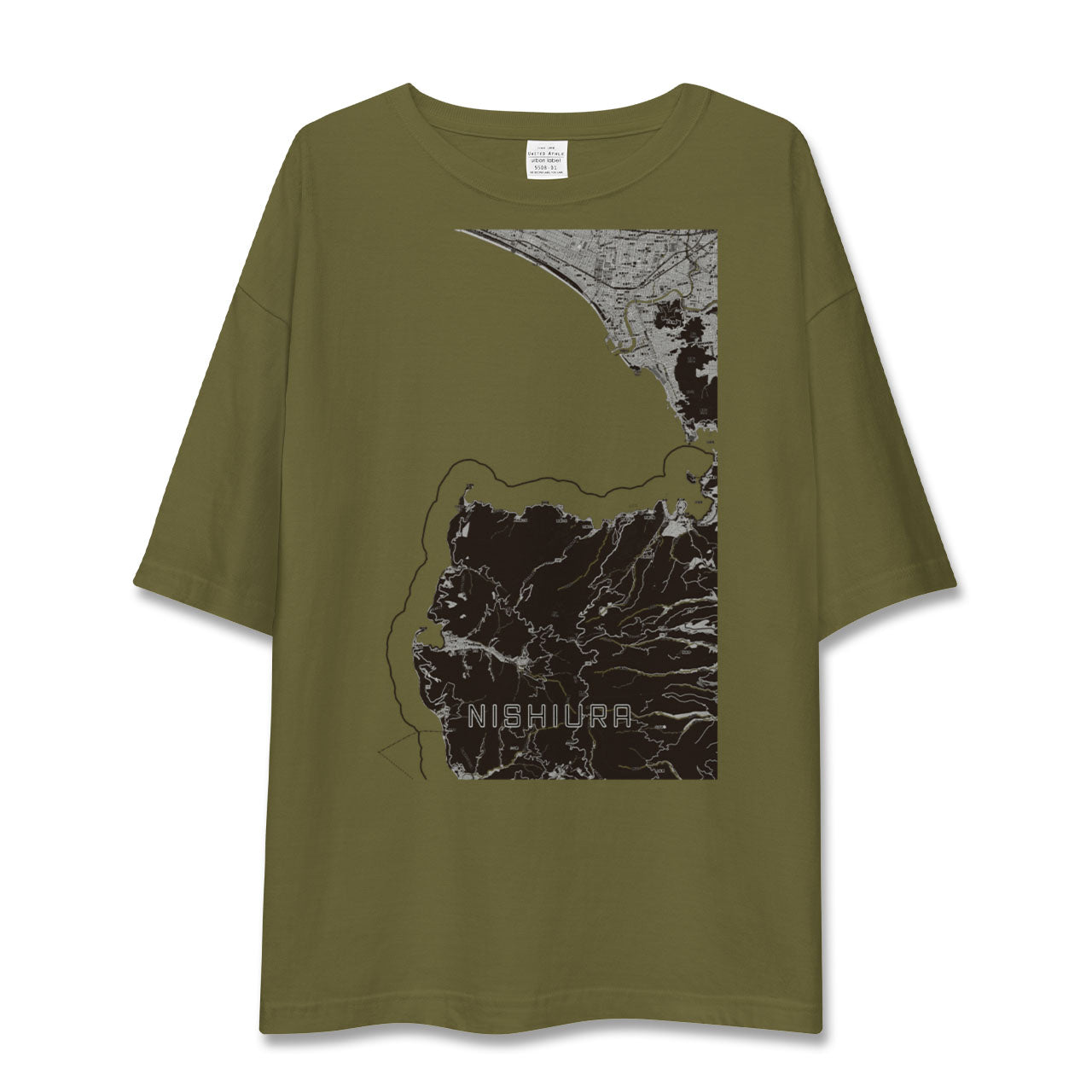 【西浦(静岡県)】地図柄ビッグシルエットTシャツ