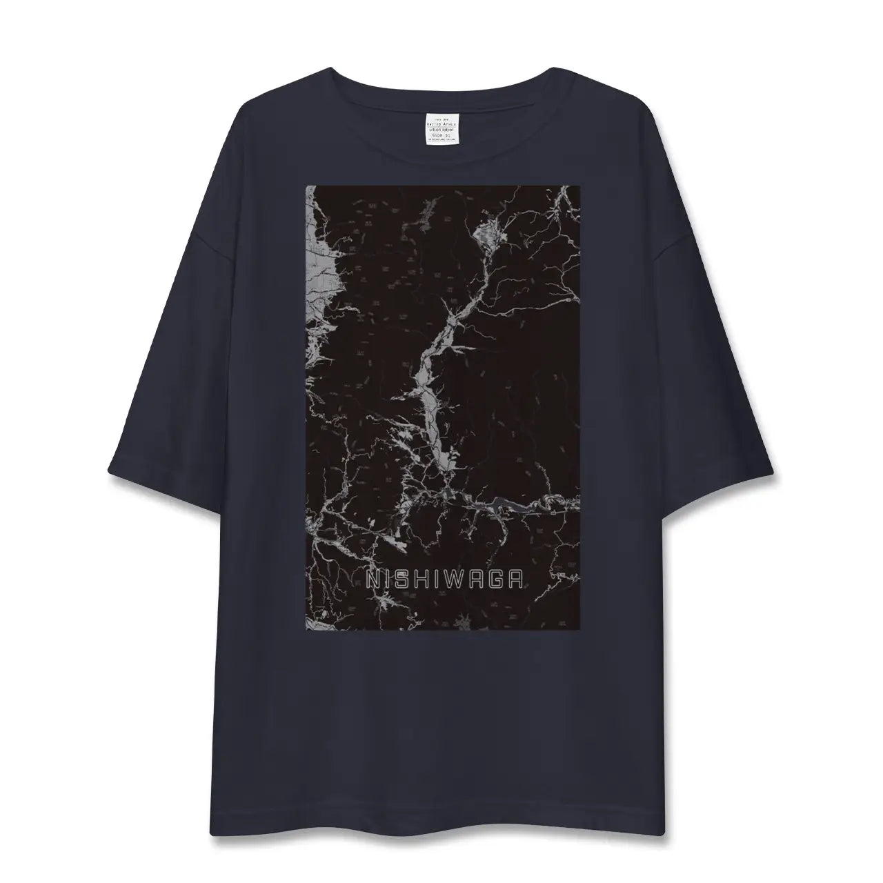 【西和賀(岩手県)】地図柄ビッグシルエットTシャツ