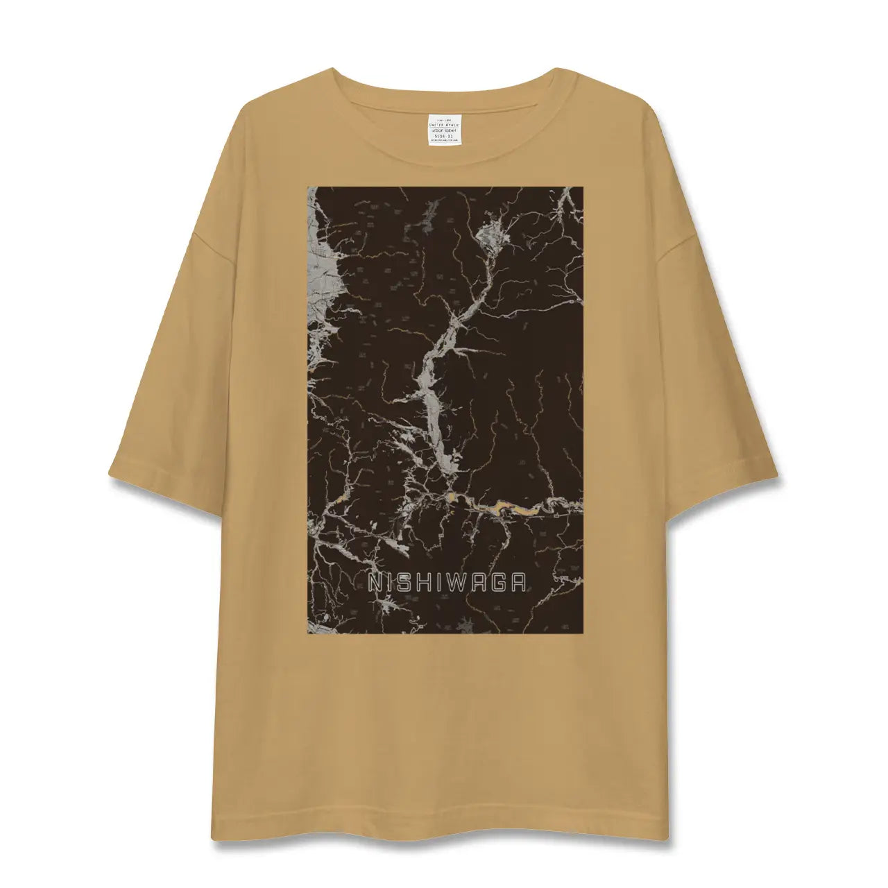 【西和賀(岩手県)】地図柄ビッグシルエットTシャツ