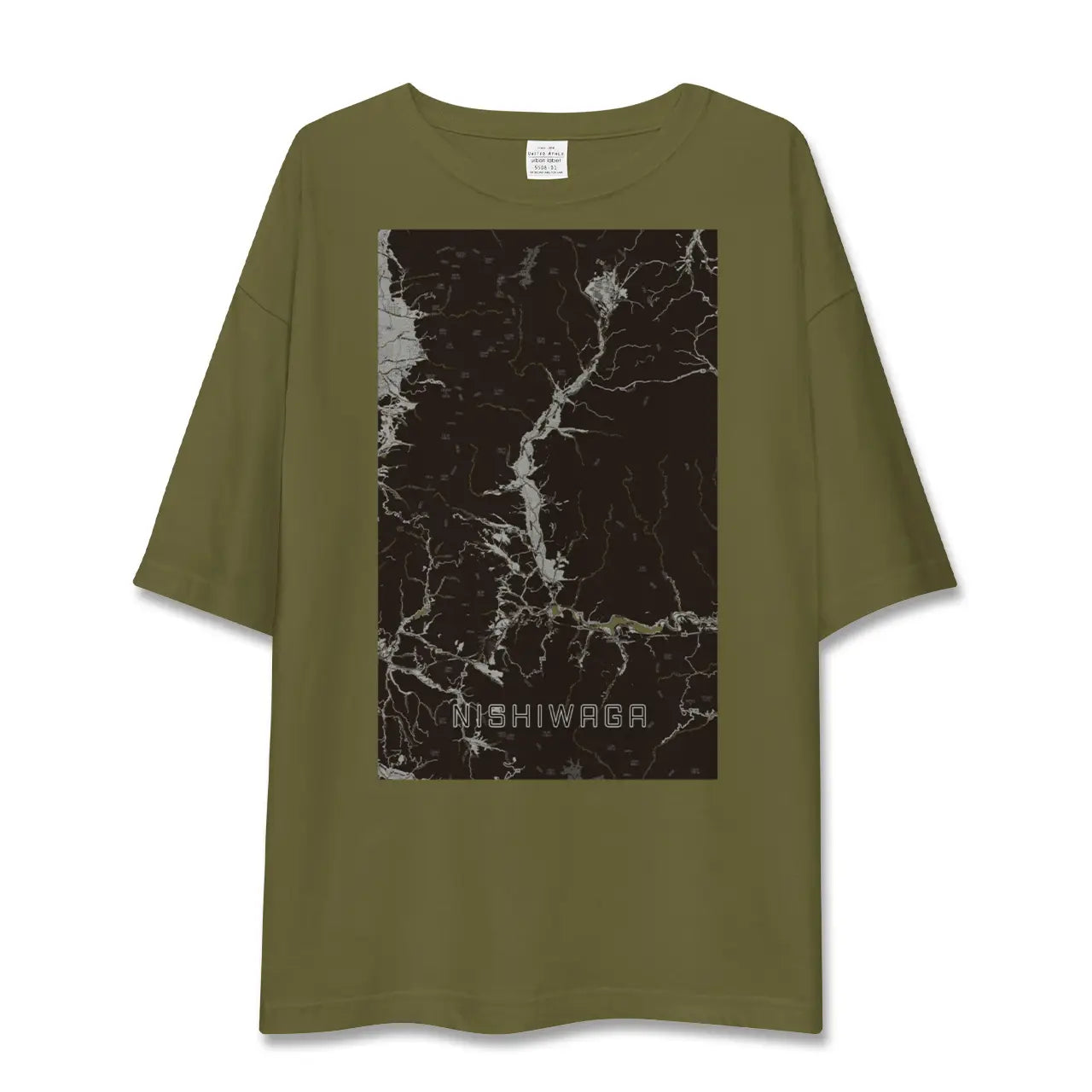 【西和賀(岩手県)】地図柄ビッグシルエットTシャツ