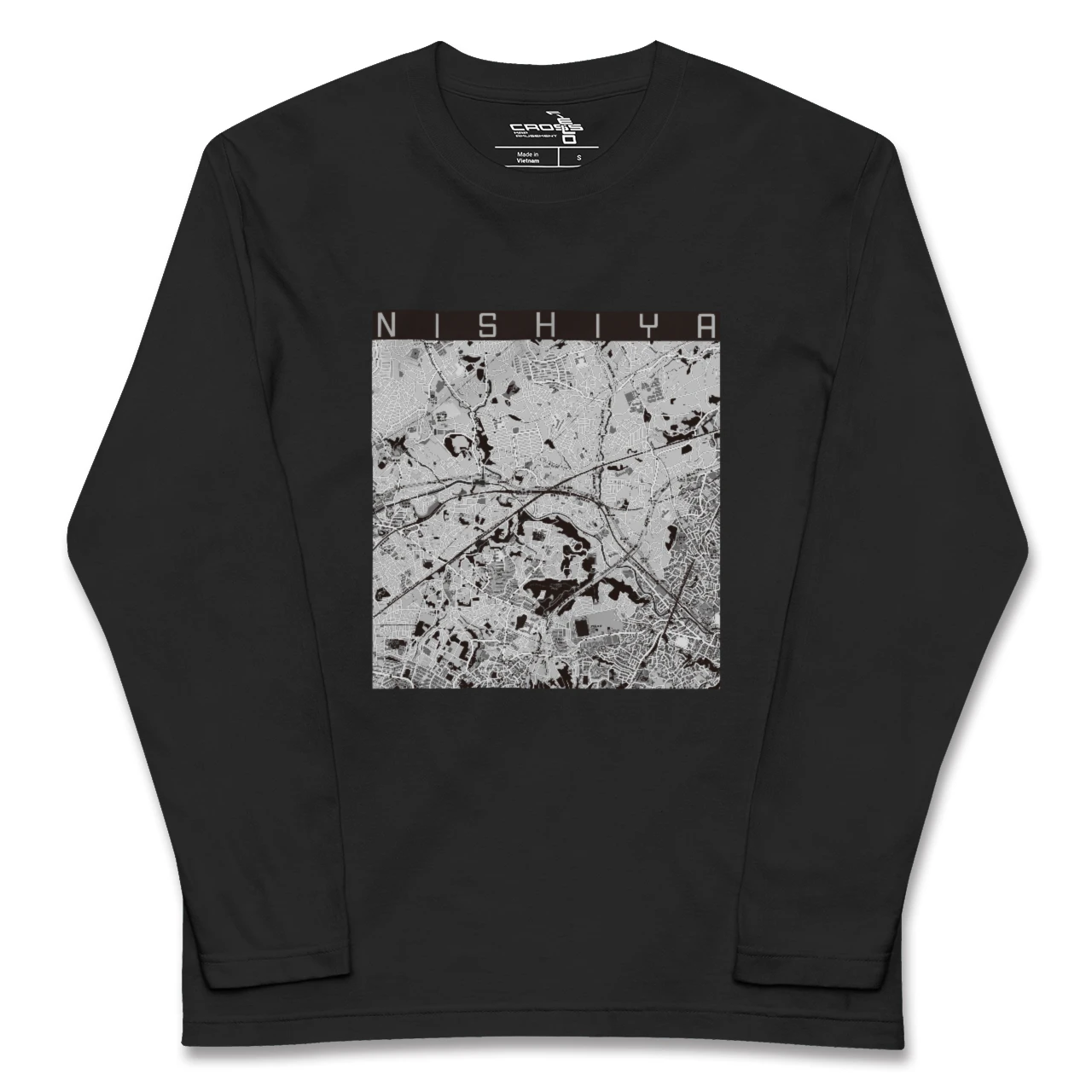 【西谷(神奈川県)】地図柄ロングスリーブTシャツ