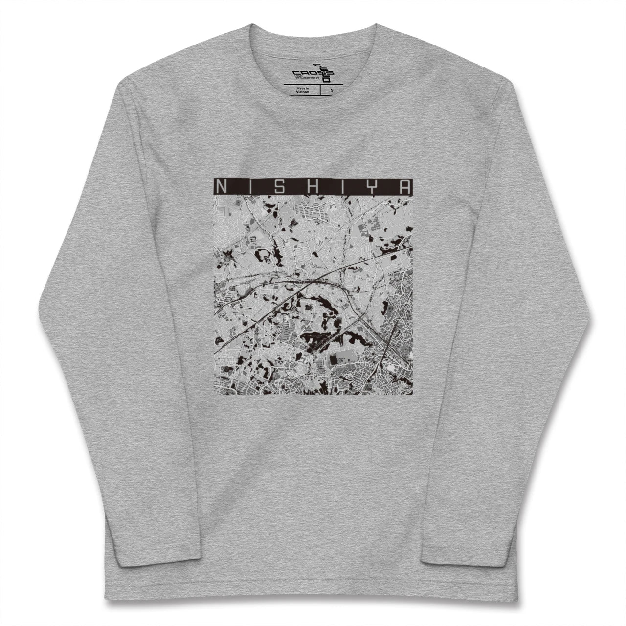 【西谷(神奈川県)】地図柄ロングスリーブTシャツ