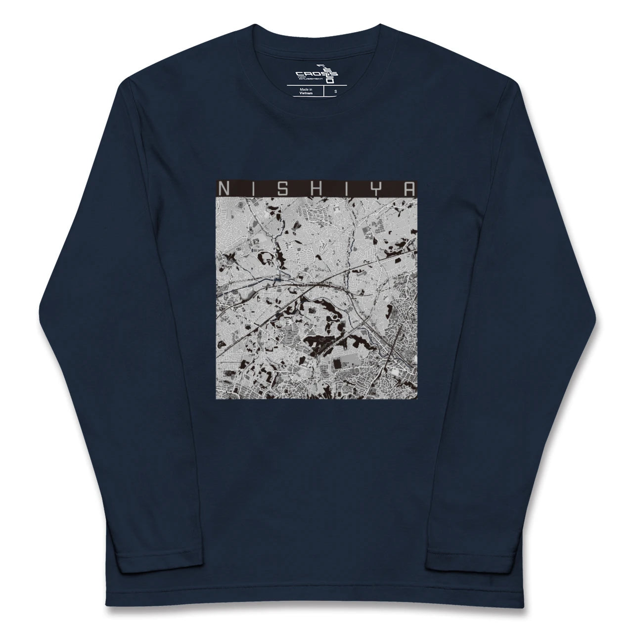 【西谷(神奈川県)】地図柄ロングスリーブTシャツ