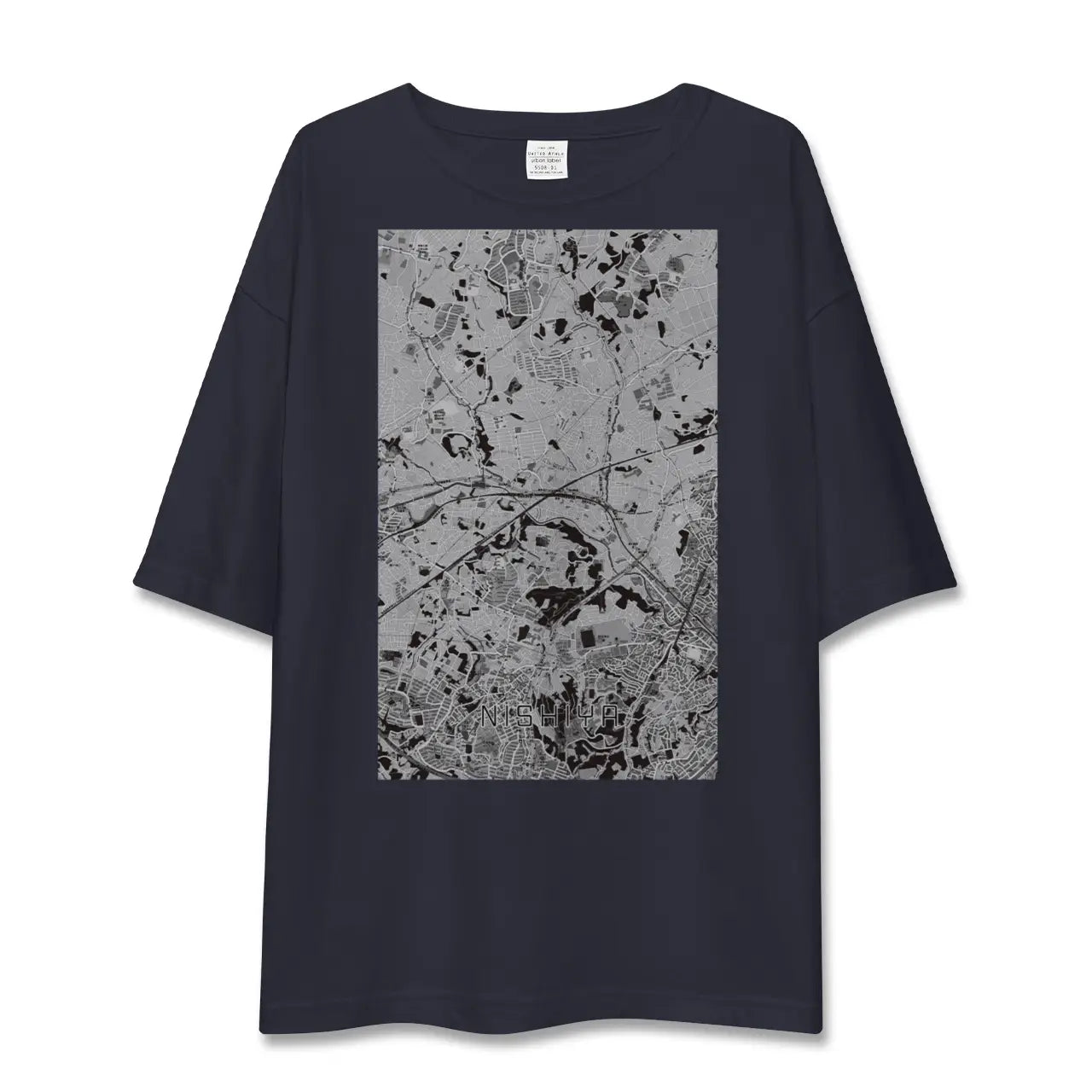 【西谷(神奈川県)】地図柄ビッグシルエットTシャツ