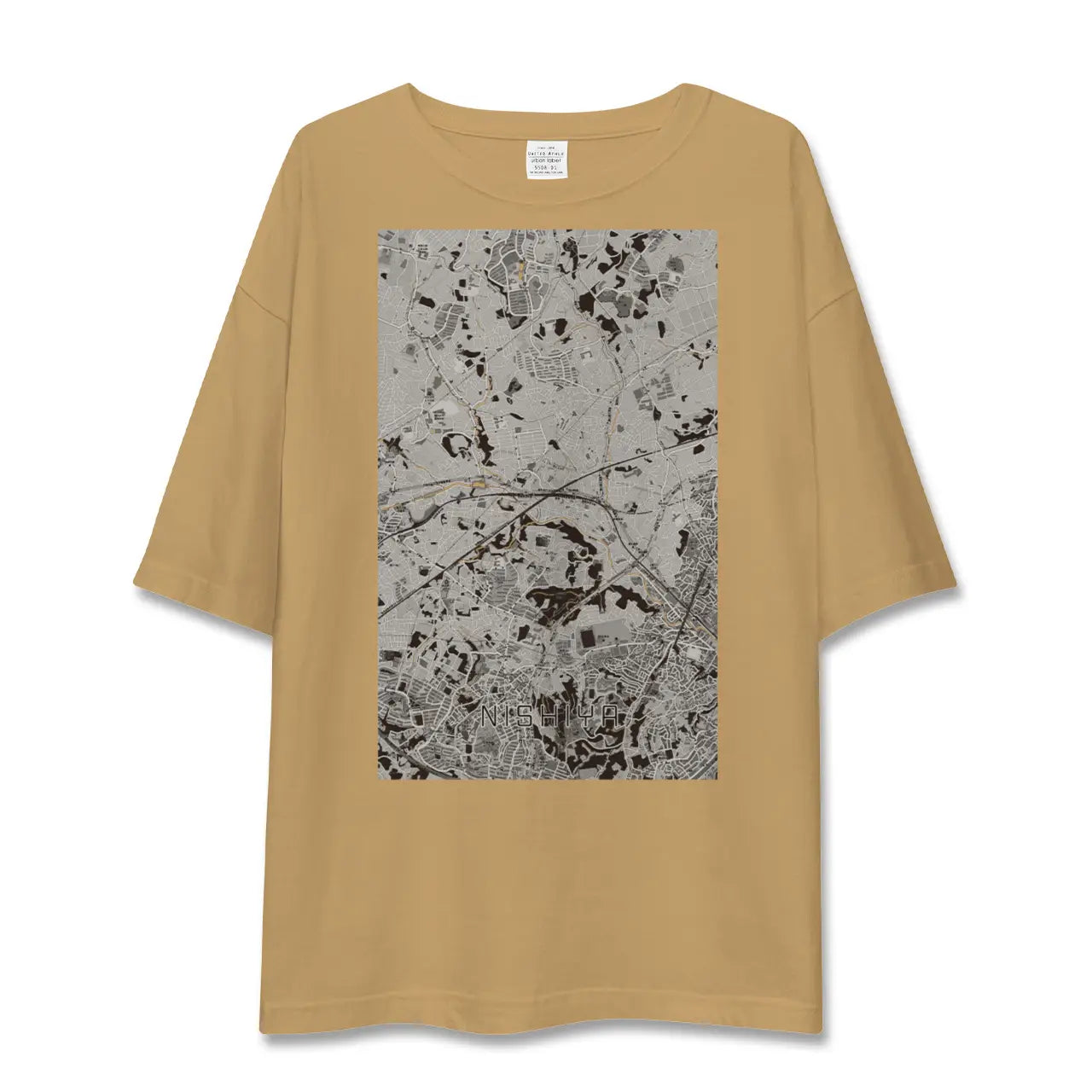 【西谷(神奈川県)】地図柄ビッグシルエットTシャツ