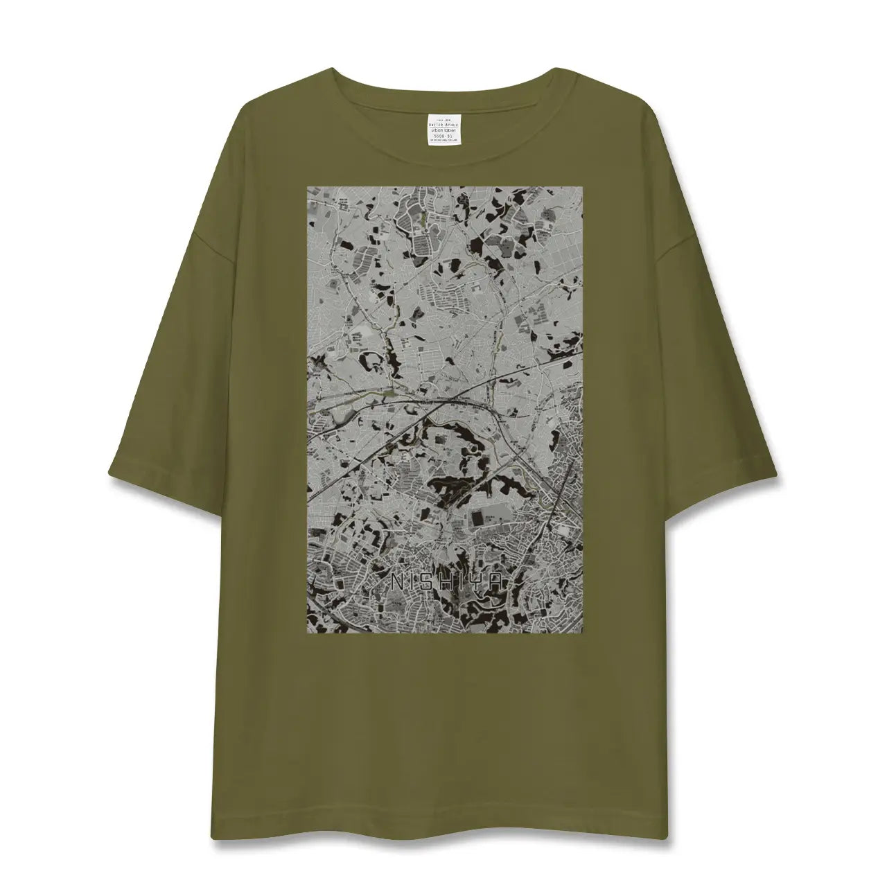 【西谷(神奈川県)】地図柄ビッグシルエットTシャツ