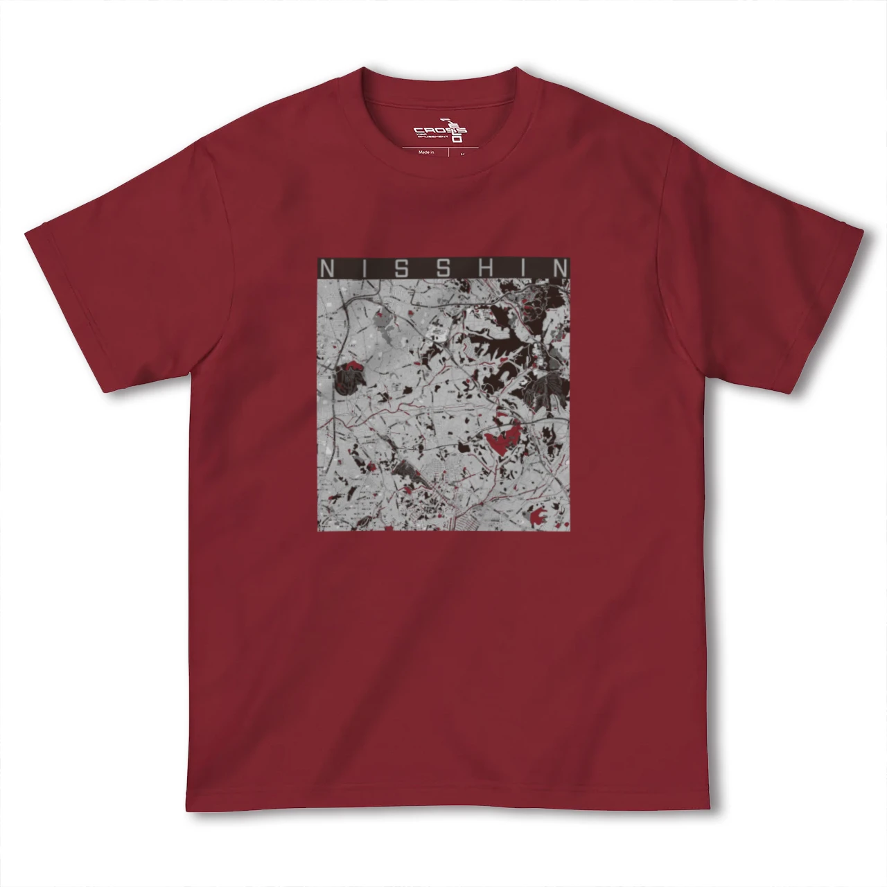 【日進(愛知県)(愛知県)】地図柄ヘビーウェイトTシャツ