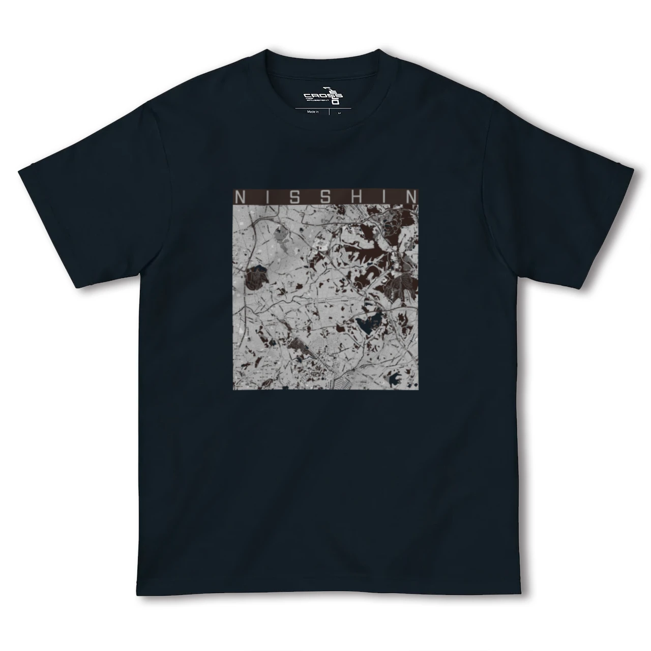 【日進(愛知県)(愛知県)】地図柄ヘビーウェイトTシャツ