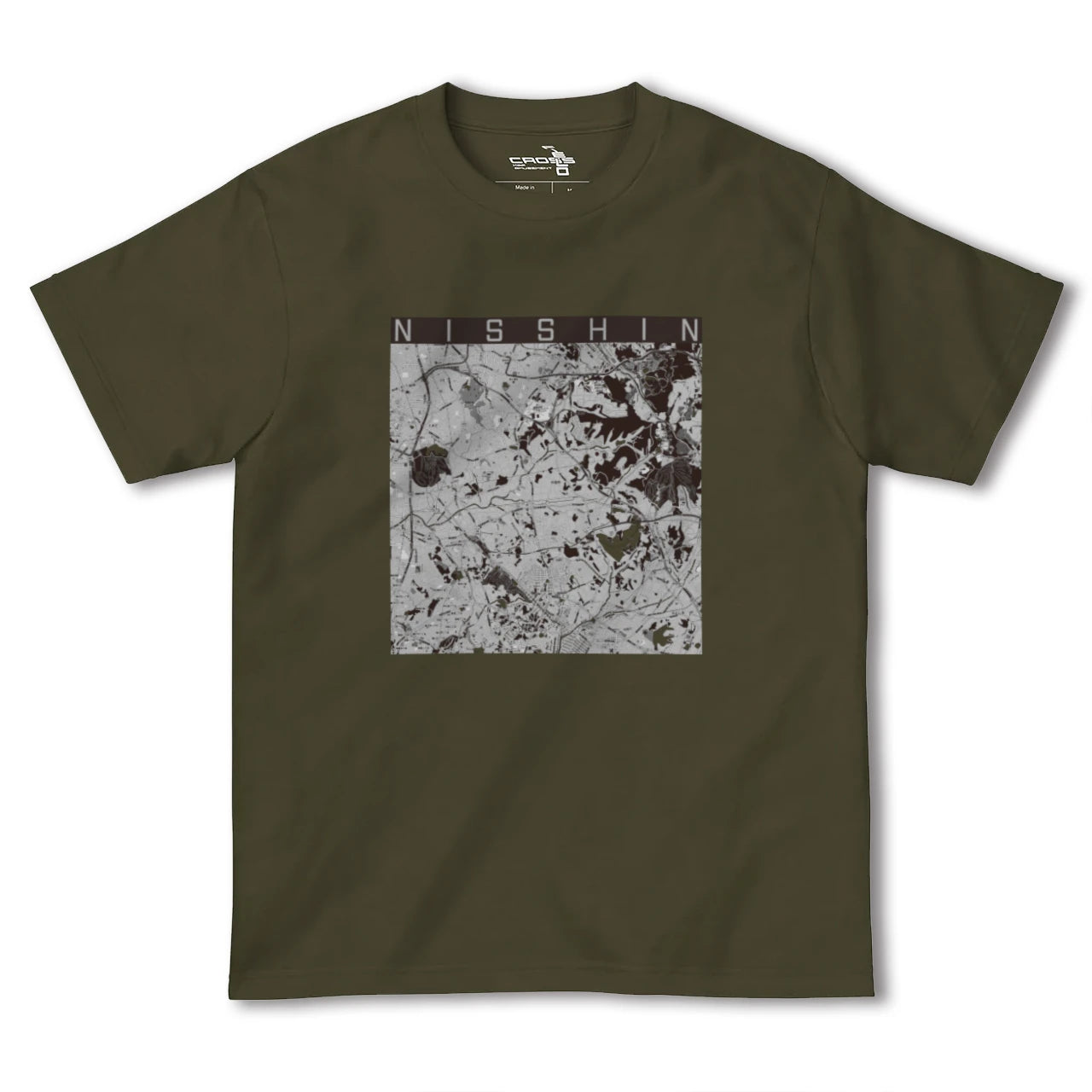 【日進(愛知県)(愛知県)】地図柄ヘビーウェイトTシャツ