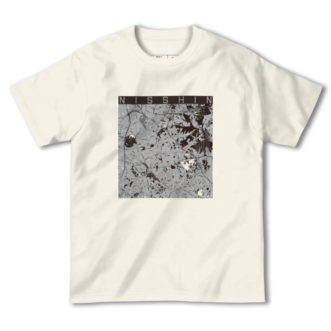 【日進(愛知県)(愛知県)】地図柄ヘビーウェイトTシャツ