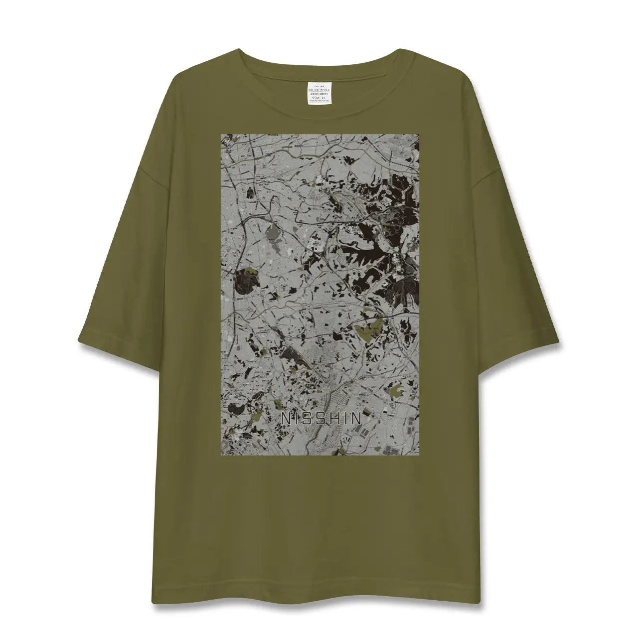 【日進(愛知県)(愛知県)】地図柄ビッグシルエットTシャツ