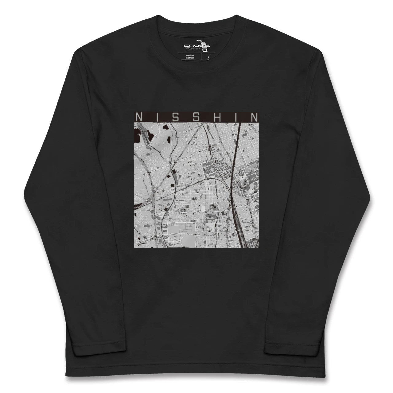 【日進(埼玉県)】地図柄ロングスリーブTシャツ