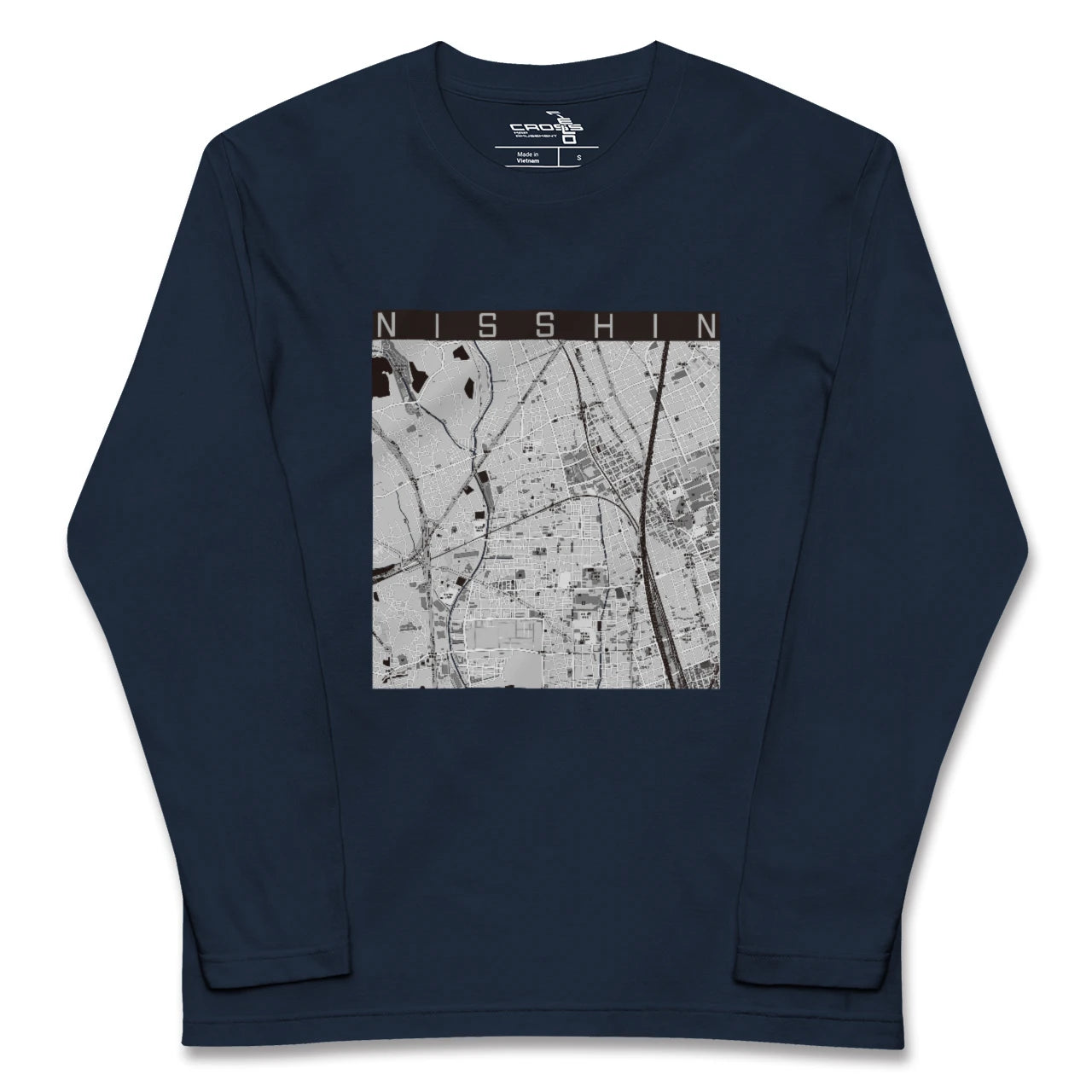 【日進(埼玉県)】地図柄ロングスリーブTシャツ