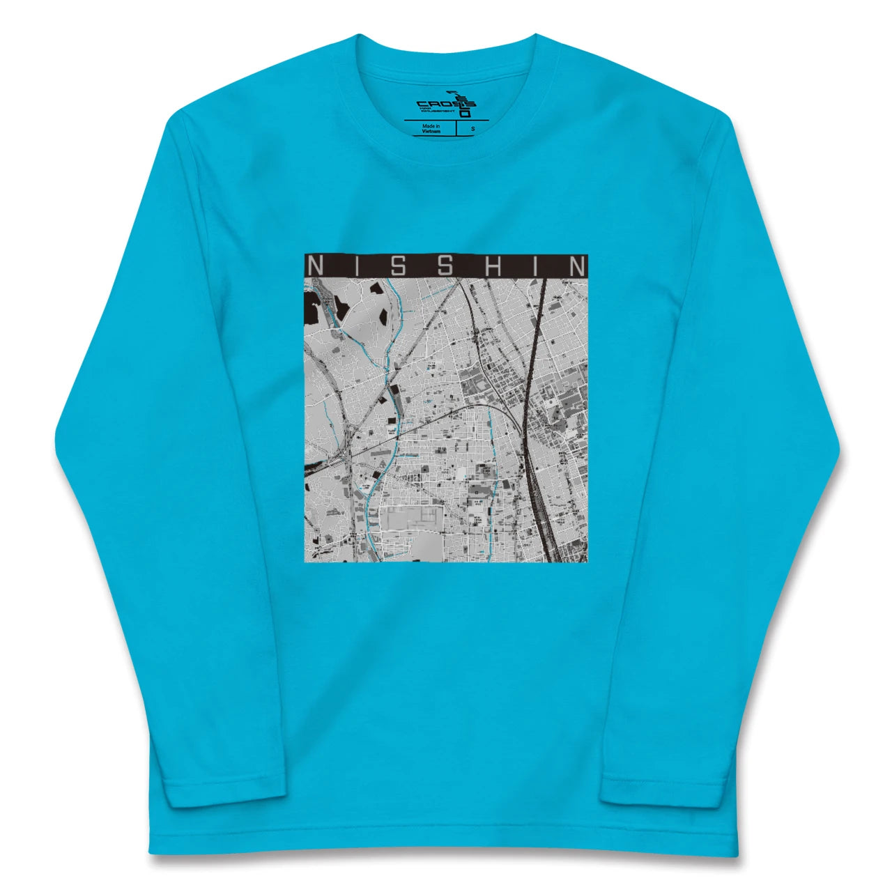 【日進(埼玉県)】地図柄ロングスリーブTシャツ