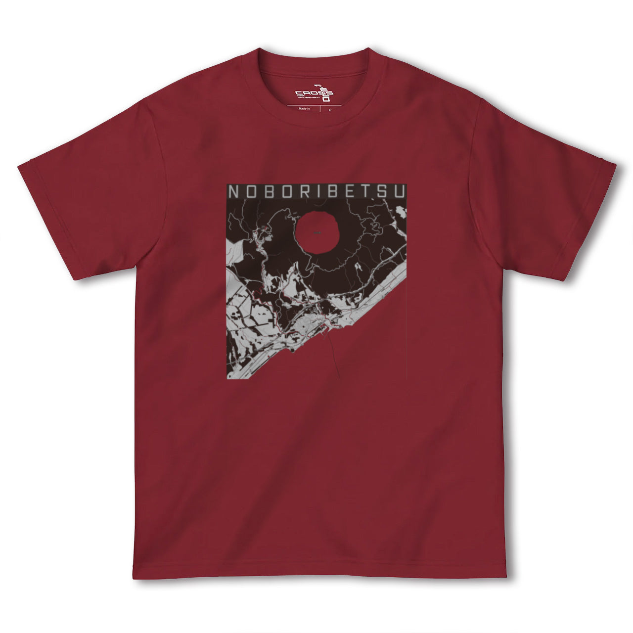 【登別(北海道)】地図柄ヘビーウェイトTシャツ
