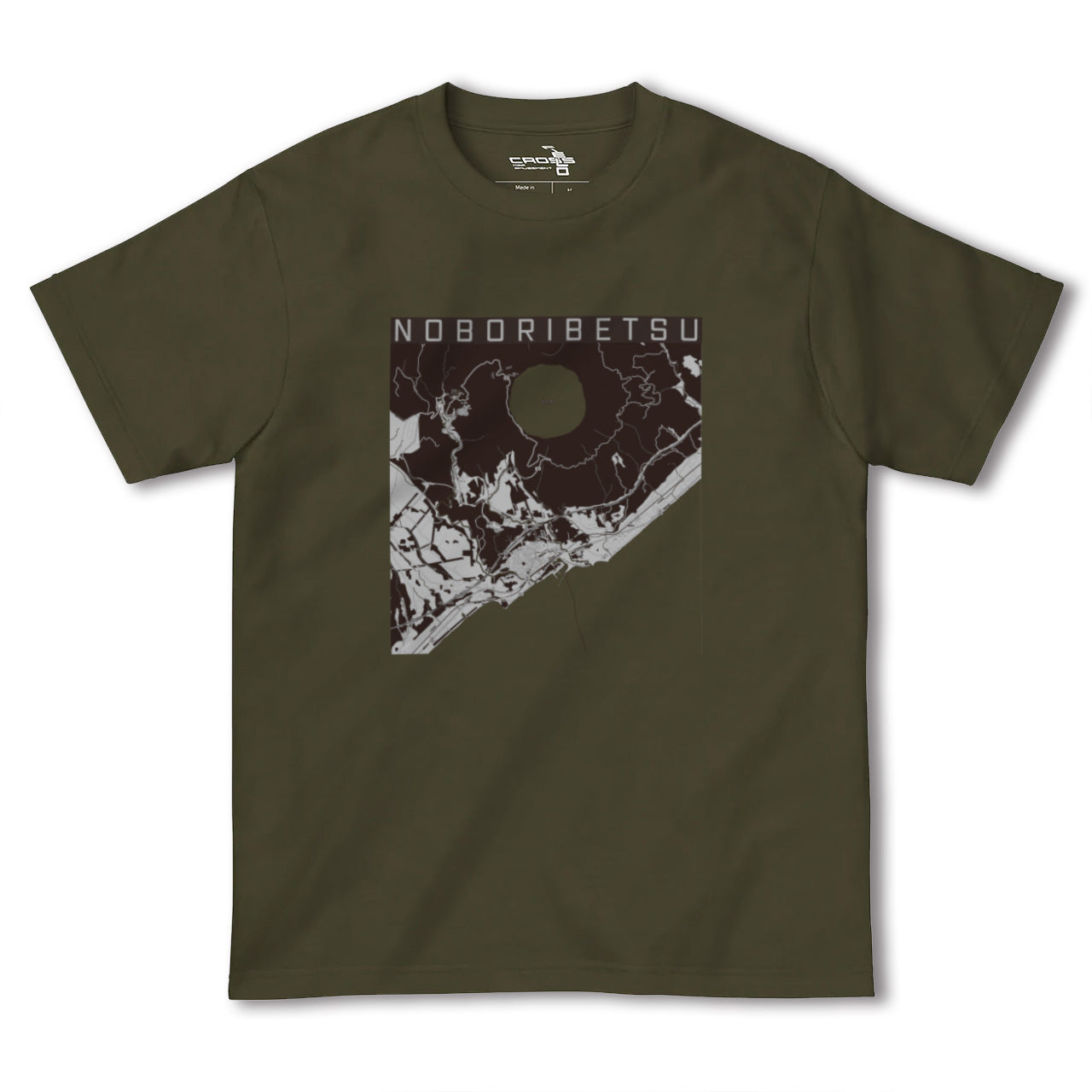【登別(北海道)】地図柄ヘビーウェイトTシャツ