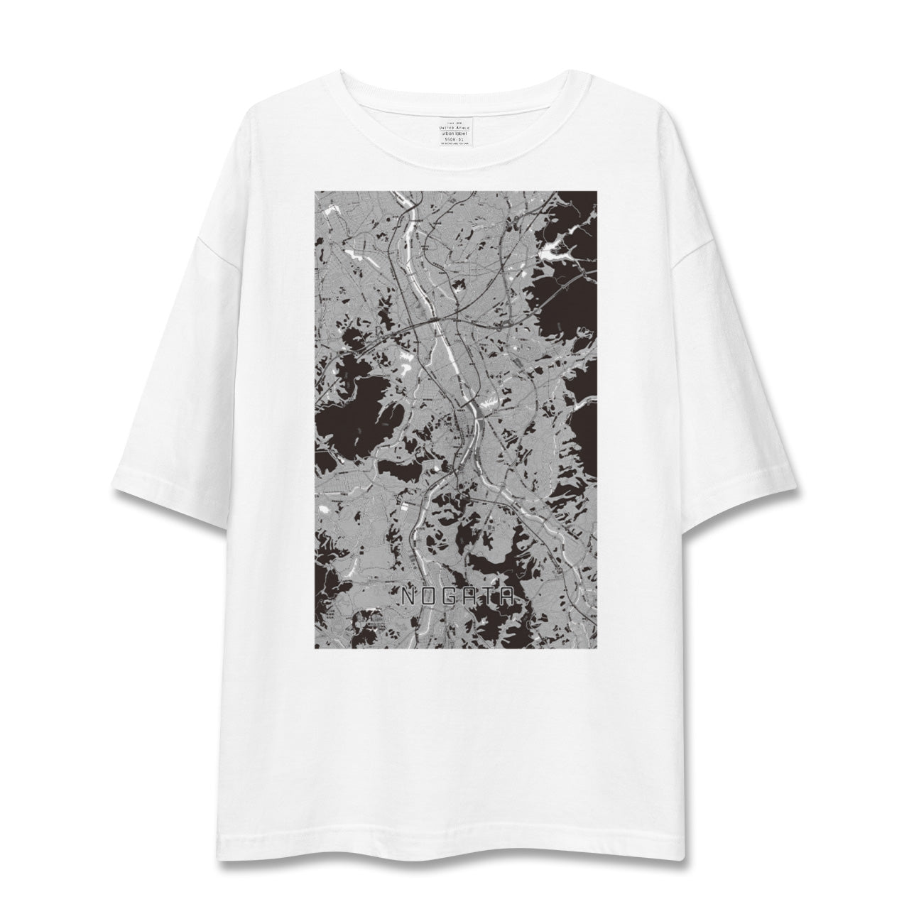 【直方(福岡県)】地図柄ビッグシルエットTシャツ