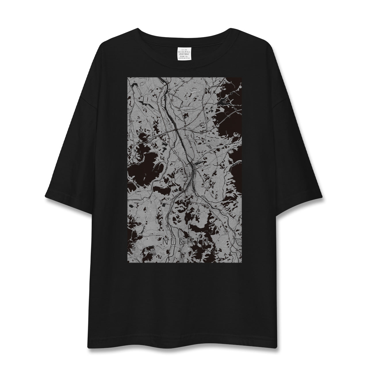 【直方(福岡県)】地図柄ビッグシルエットTシャツ