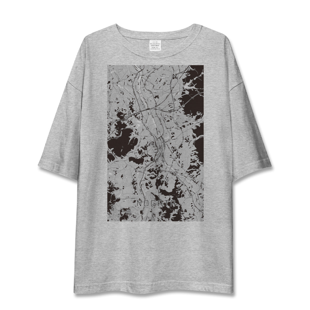 【直方(福岡県)】地図柄ビッグシルエットTシャツ