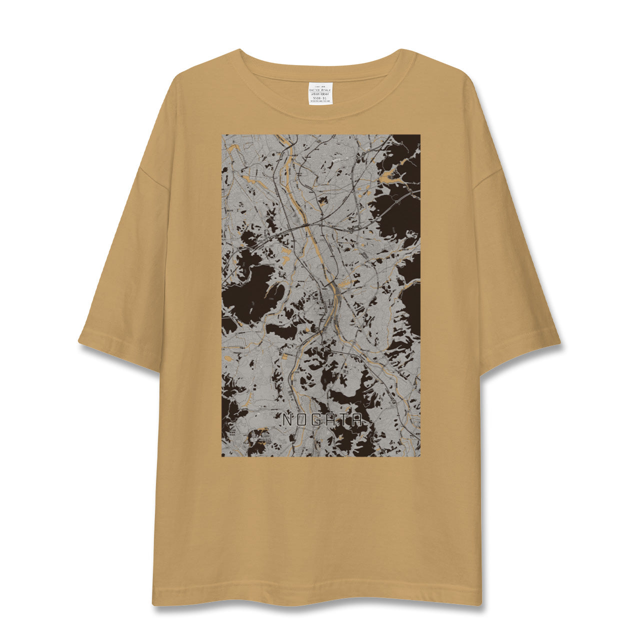 【直方(福岡県)】地図柄ビッグシルエットTシャツ