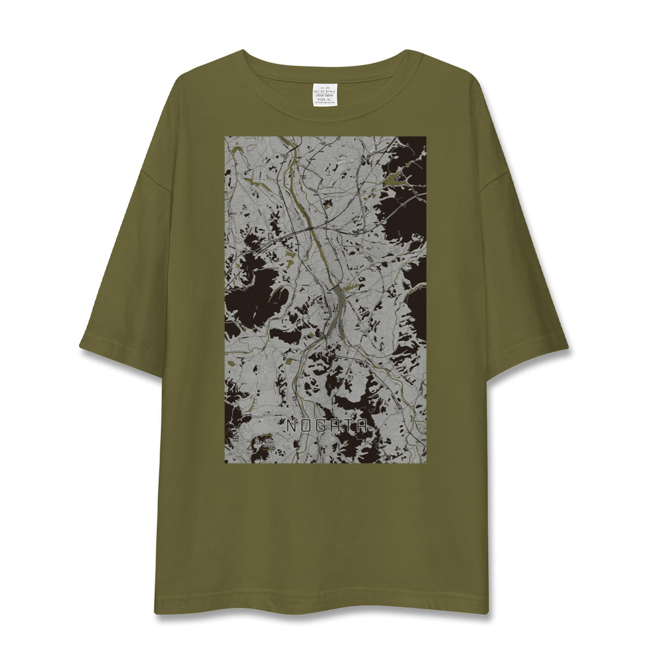 【直方(福岡県)】地図柄ビッグシルエットTシャツ