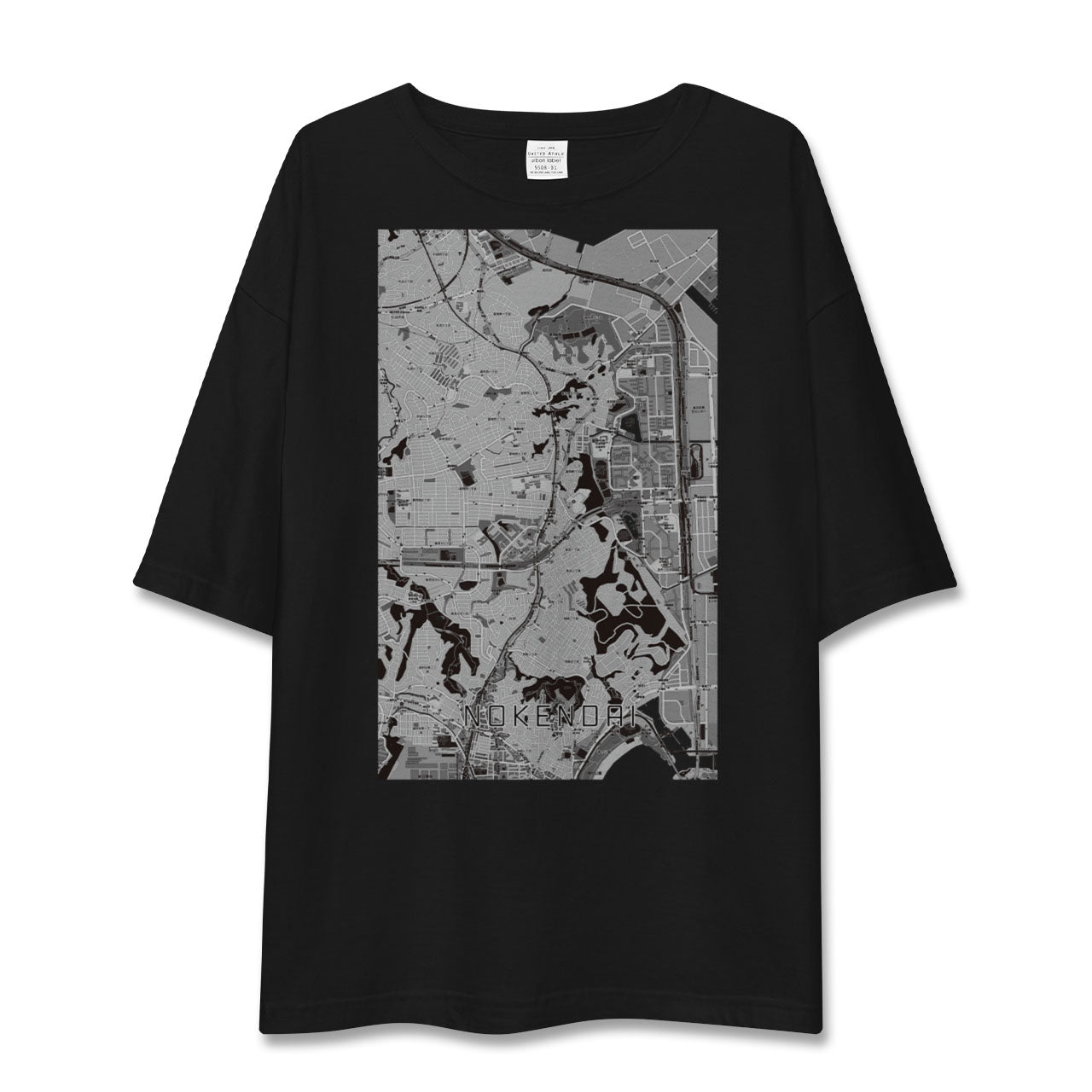 【能見台(神奈川県)】地図柄ビッグシルエットTシャツ