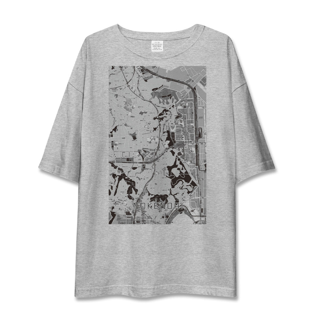 【能見台(神奈川県)】地図柄ビッグシルエットTシャツ