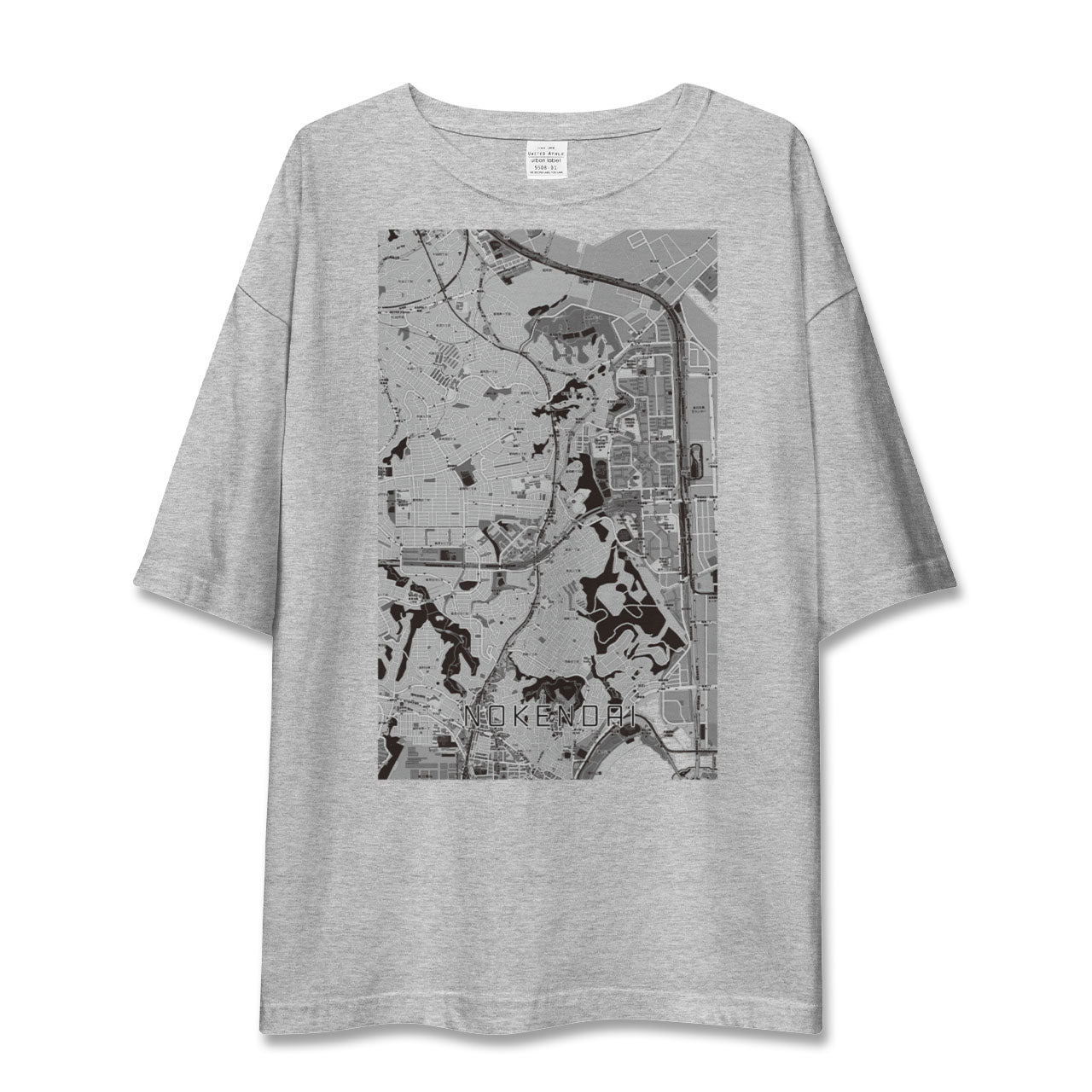 【能見台(神奈川県)】地図柄ビッグシルエットTシャツ